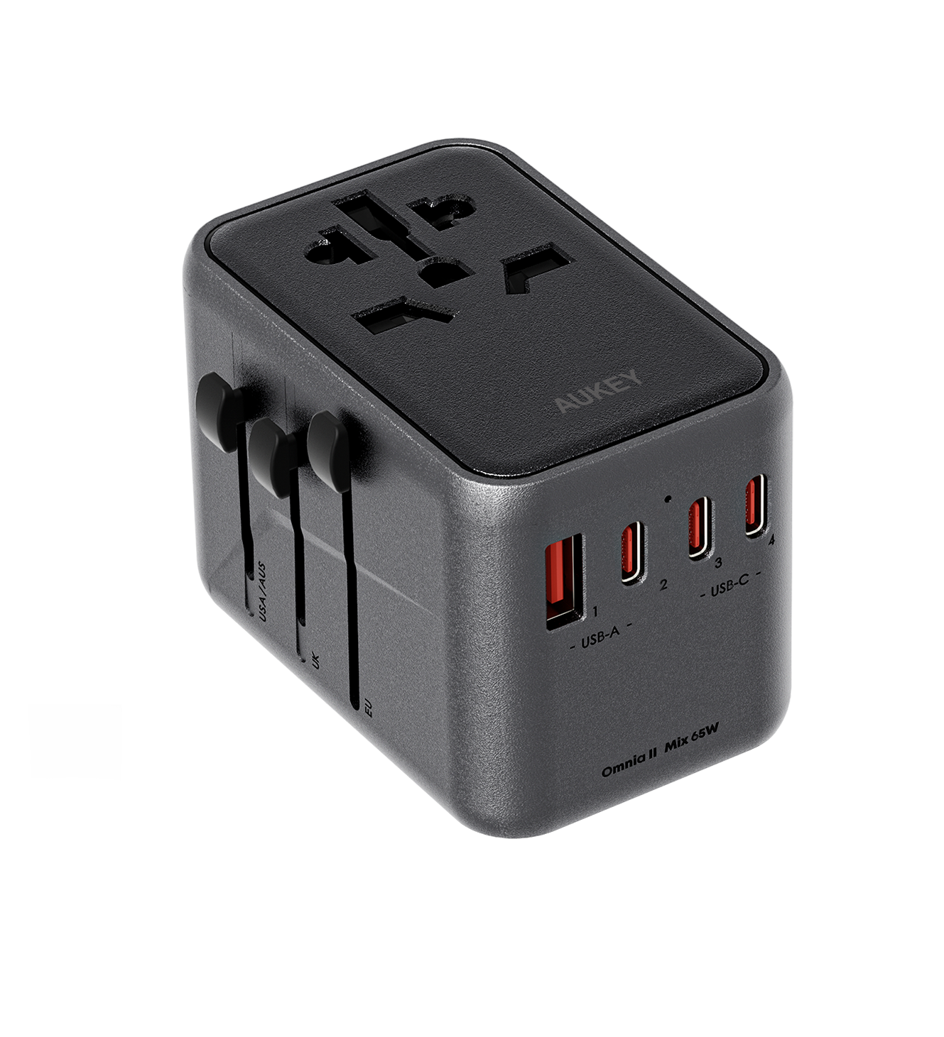 Travel Mate 65W GaN Universal Adapter with USB Ports