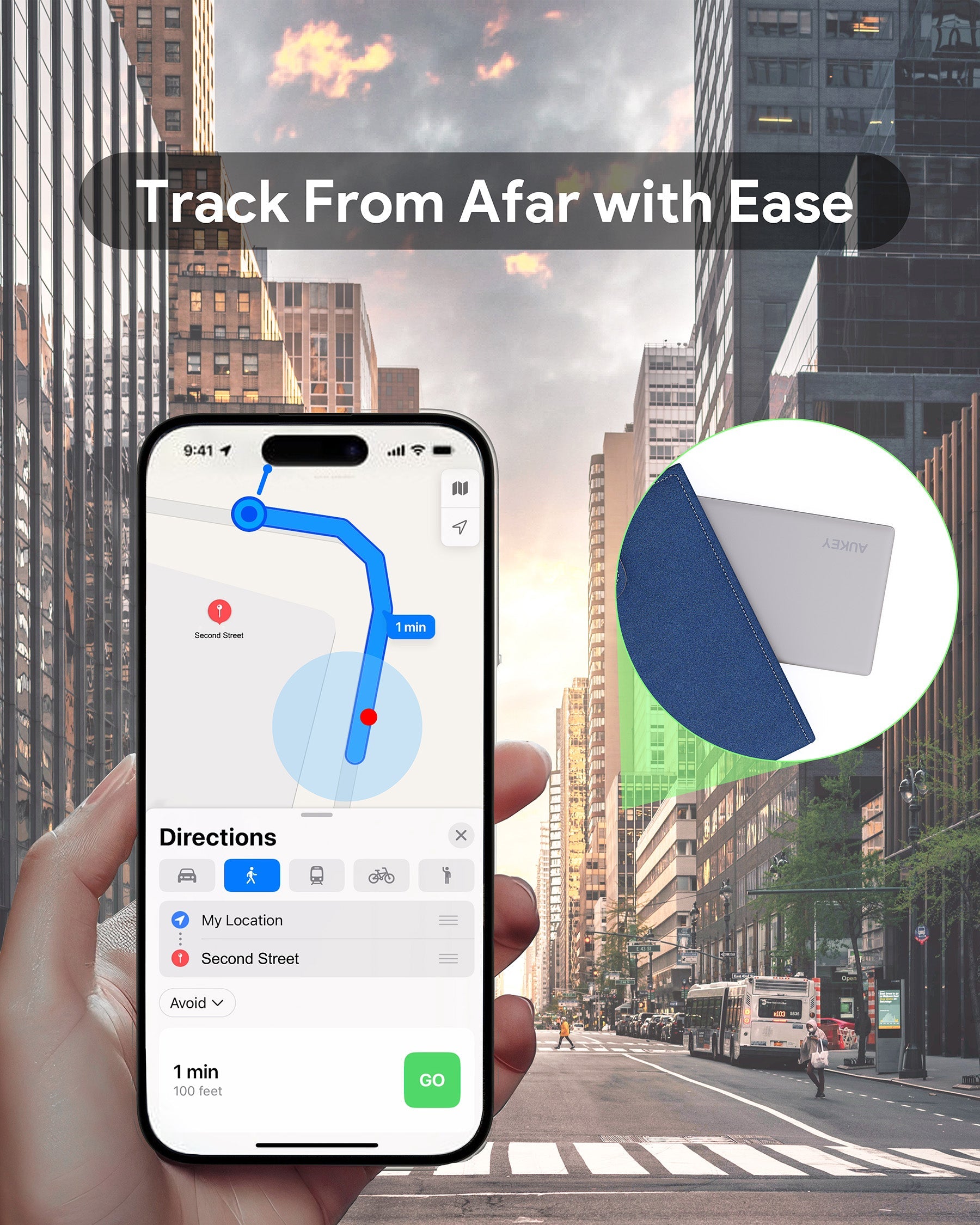 AUKEY TM-20 Track Mate 2 Smart Bluetooth Tracker