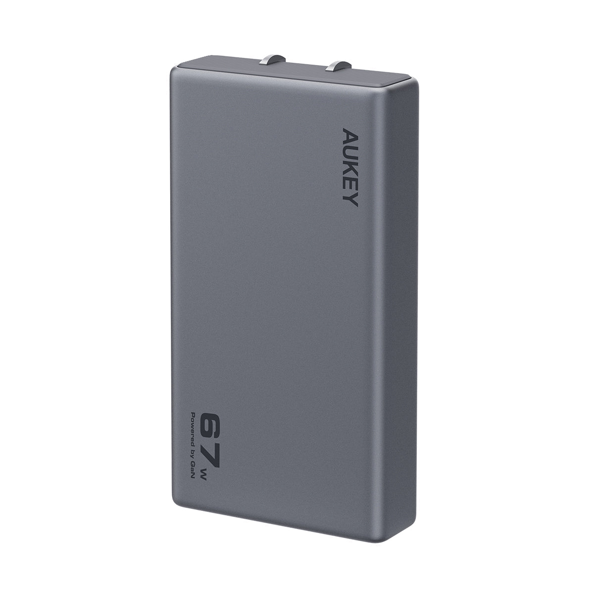 AUKEY PA-C4 Comet Slim 67W PD Wall Charger with GaN technology in gray compact design
