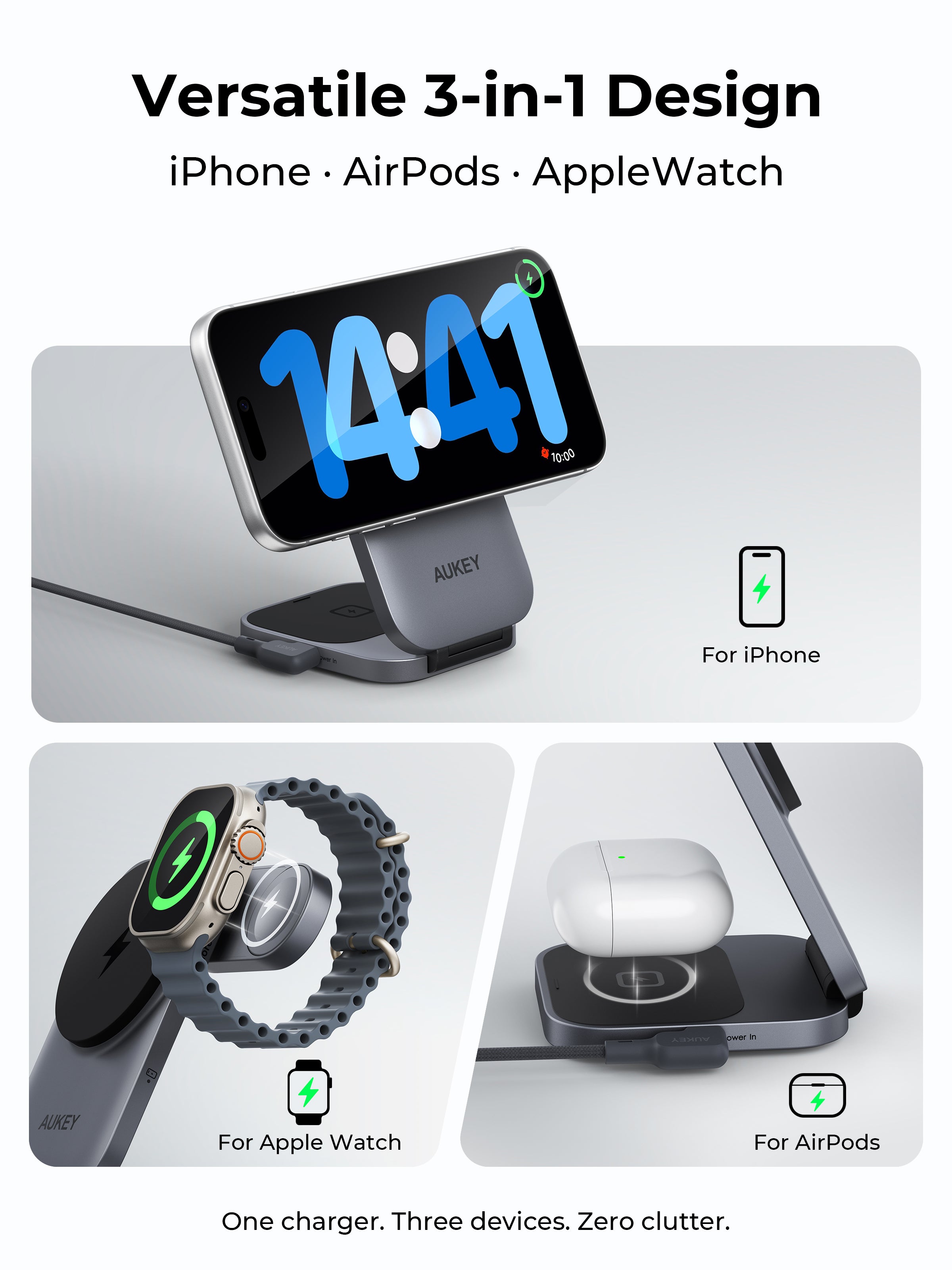AUKEY MagFusion Z Plus Lite Magnetic Wireless Charger LC-MC319B