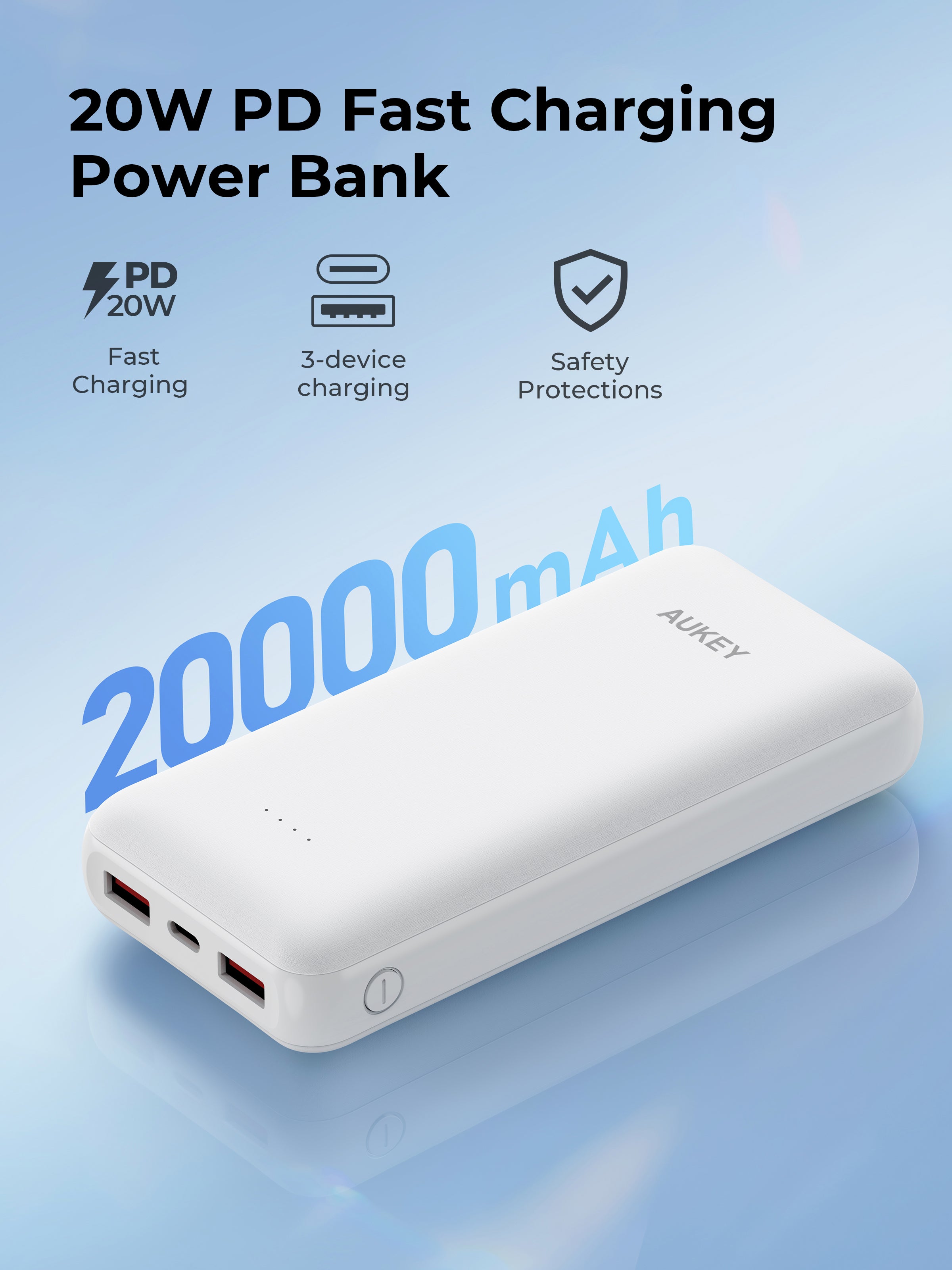 Aukey Basix Lite 20000mAh High-Capacity Power Bank PB-Y104