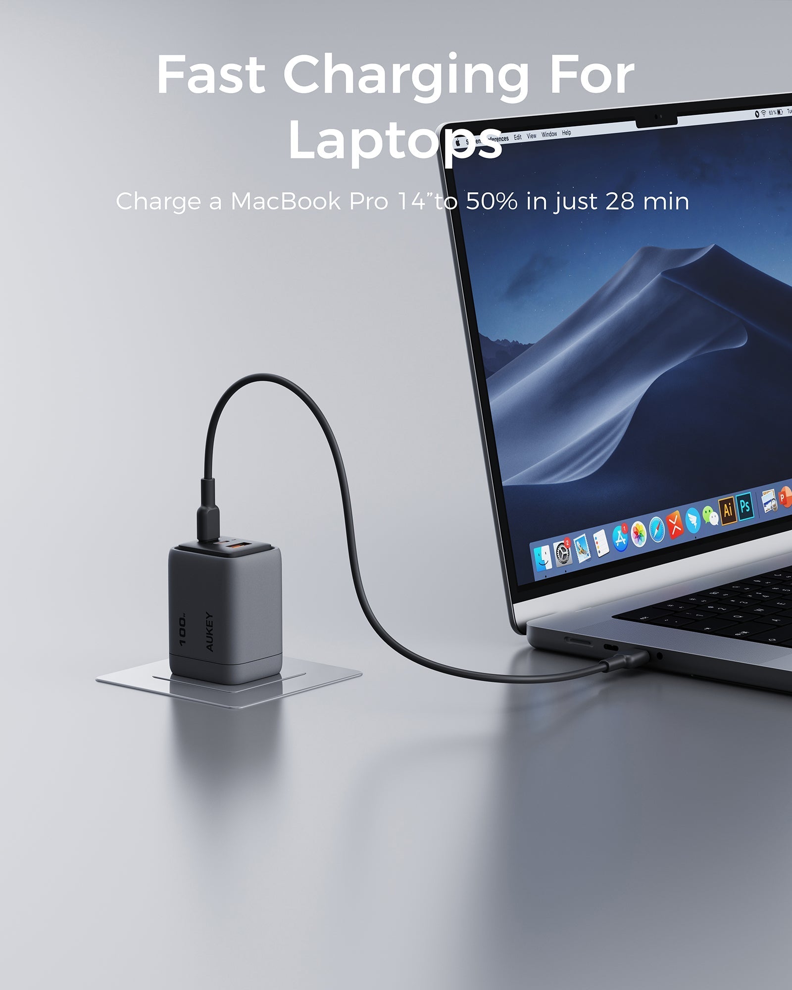 AUKEY Comet Mix 3 100W PD Wall Charger with GaN Technology PA-C5