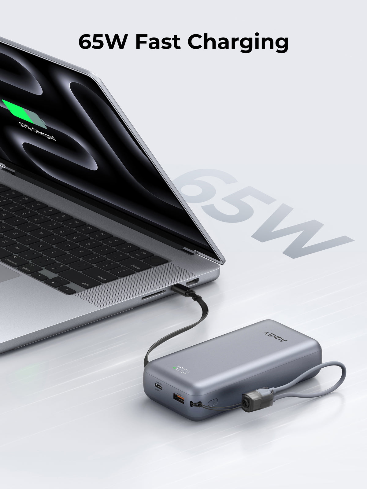 AUKEY Swivel Det 20000 Fast Charging Power Bank with Detachable Cable PB-Y94
