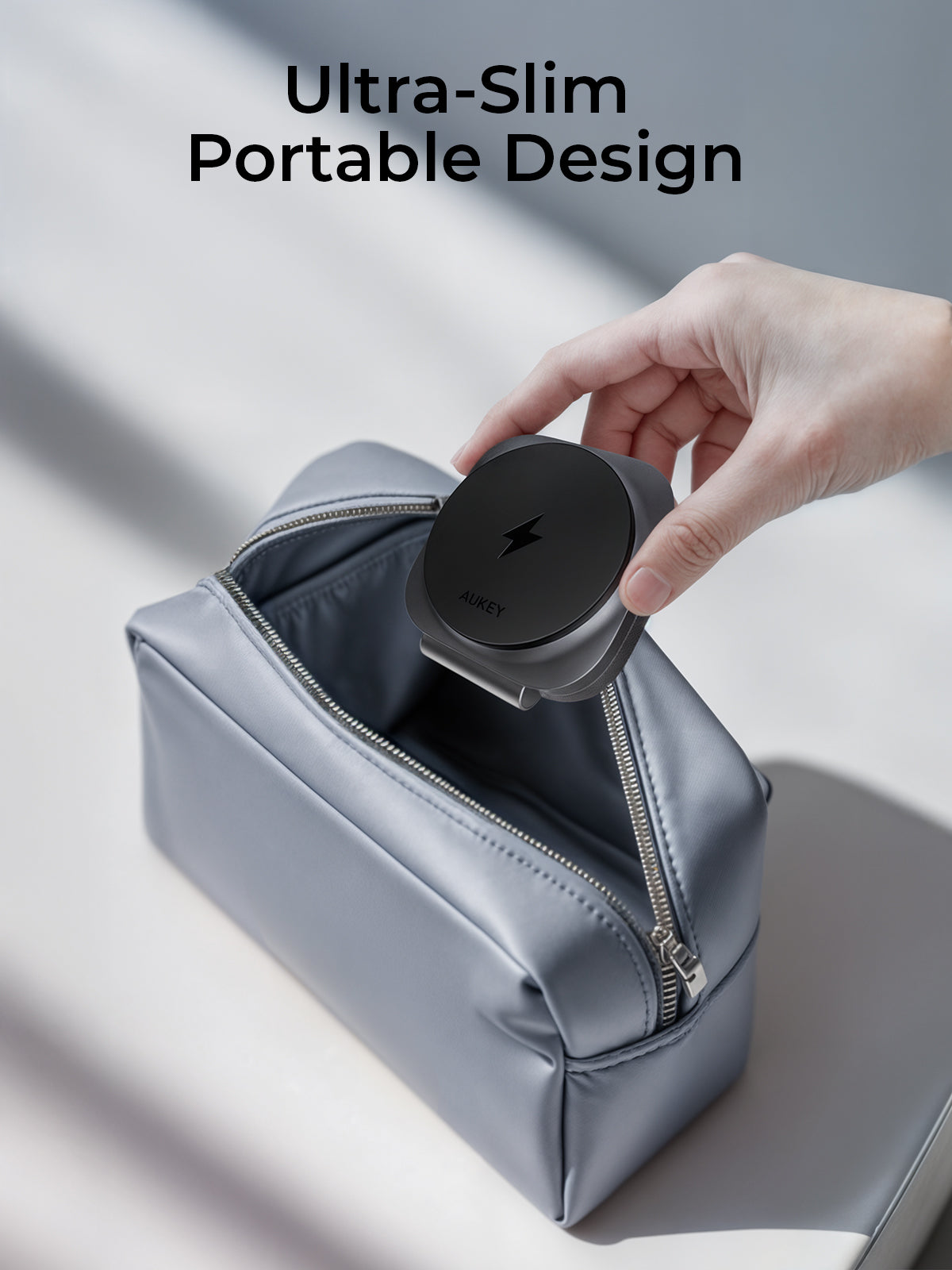 AUKEY MagFusion L Qi2 2-in-1 Foldable Magnetic Fast Wireless Charging Station LC-MC211