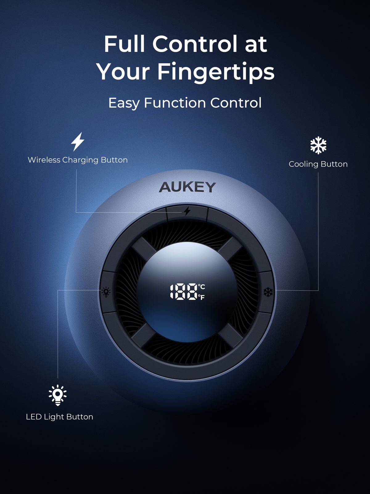 AUKEY MagFusion GameFrost Plus Wireless Cooling Charger LC-G10P