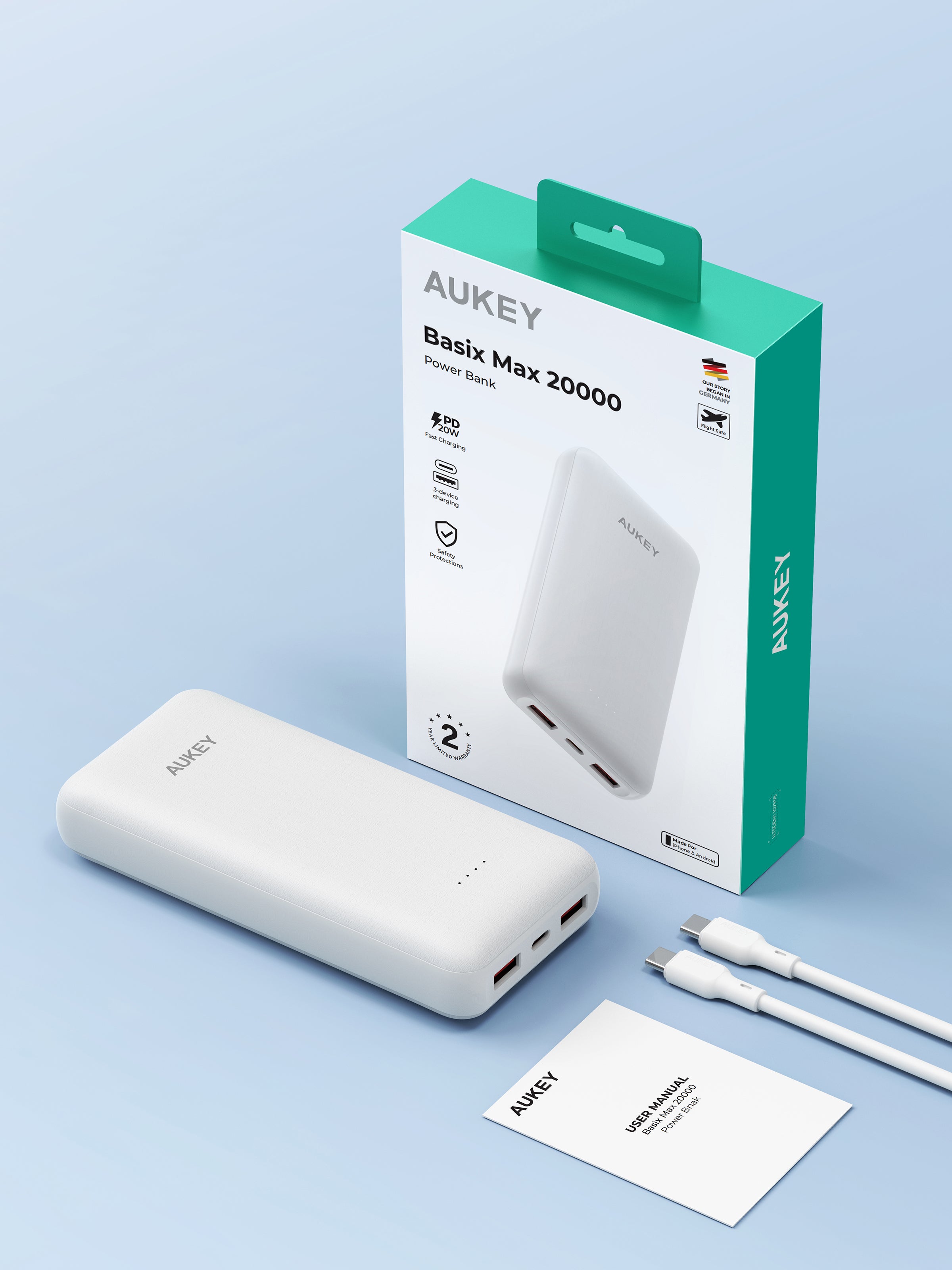 Aukey Basix Lite 20000mAh High-Capacity Power Bank PB-Y104