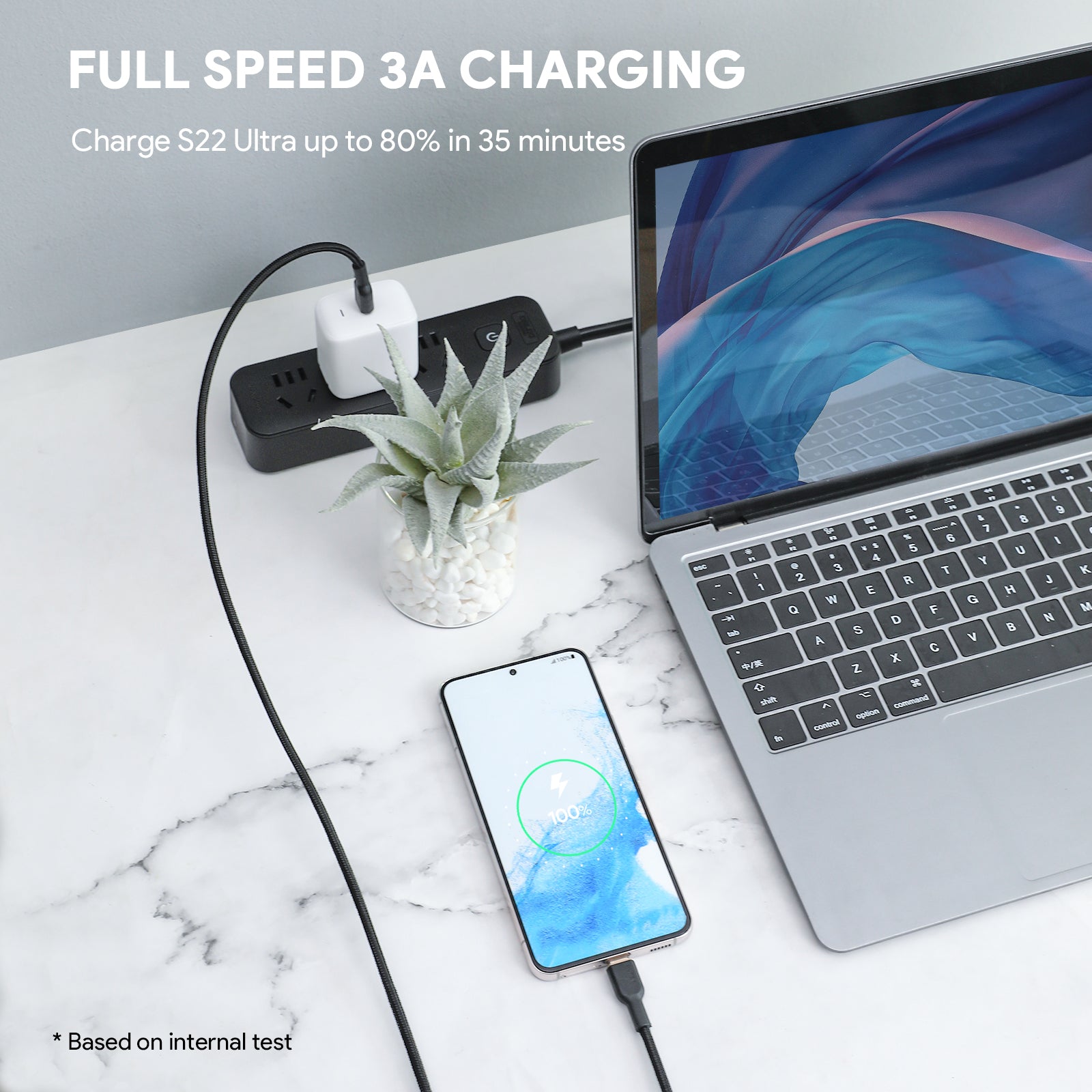 AUKEY CB-NCC Series Circlet CC 60W 1m   Nylon Braided USB-C to USB-C Cable