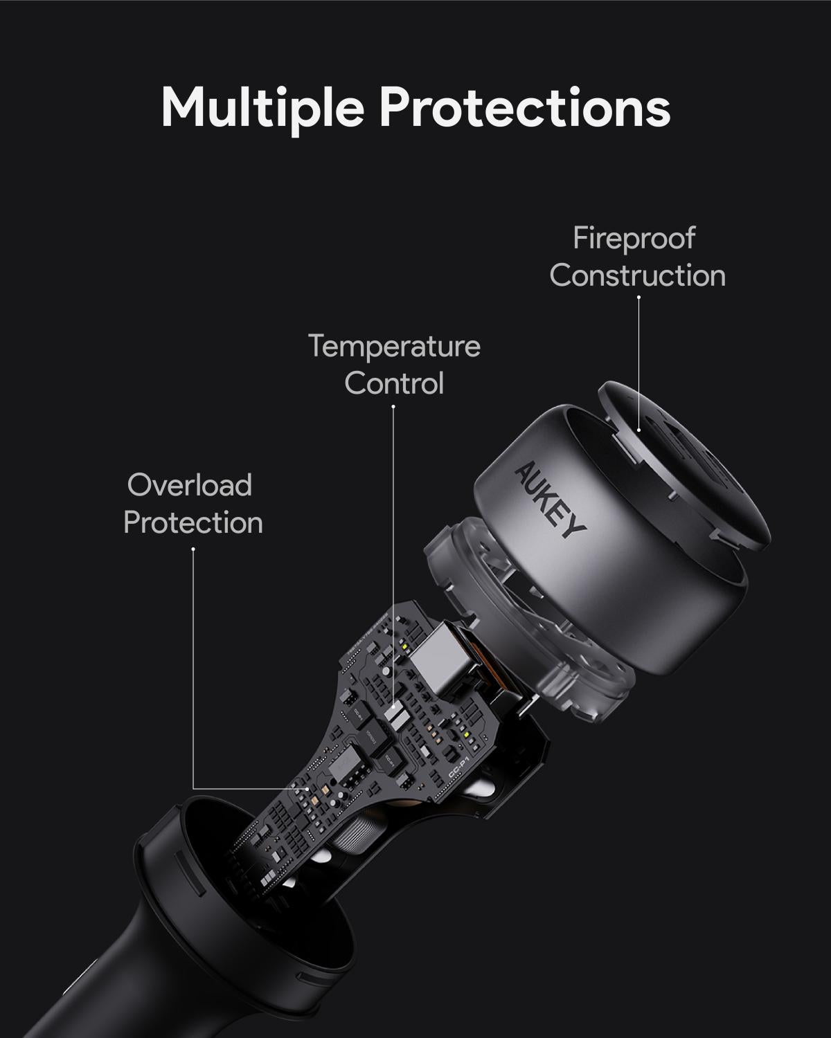 AUKEY CC-P1 Pathfinder Mix 3 66W Fast Charging Car Charger