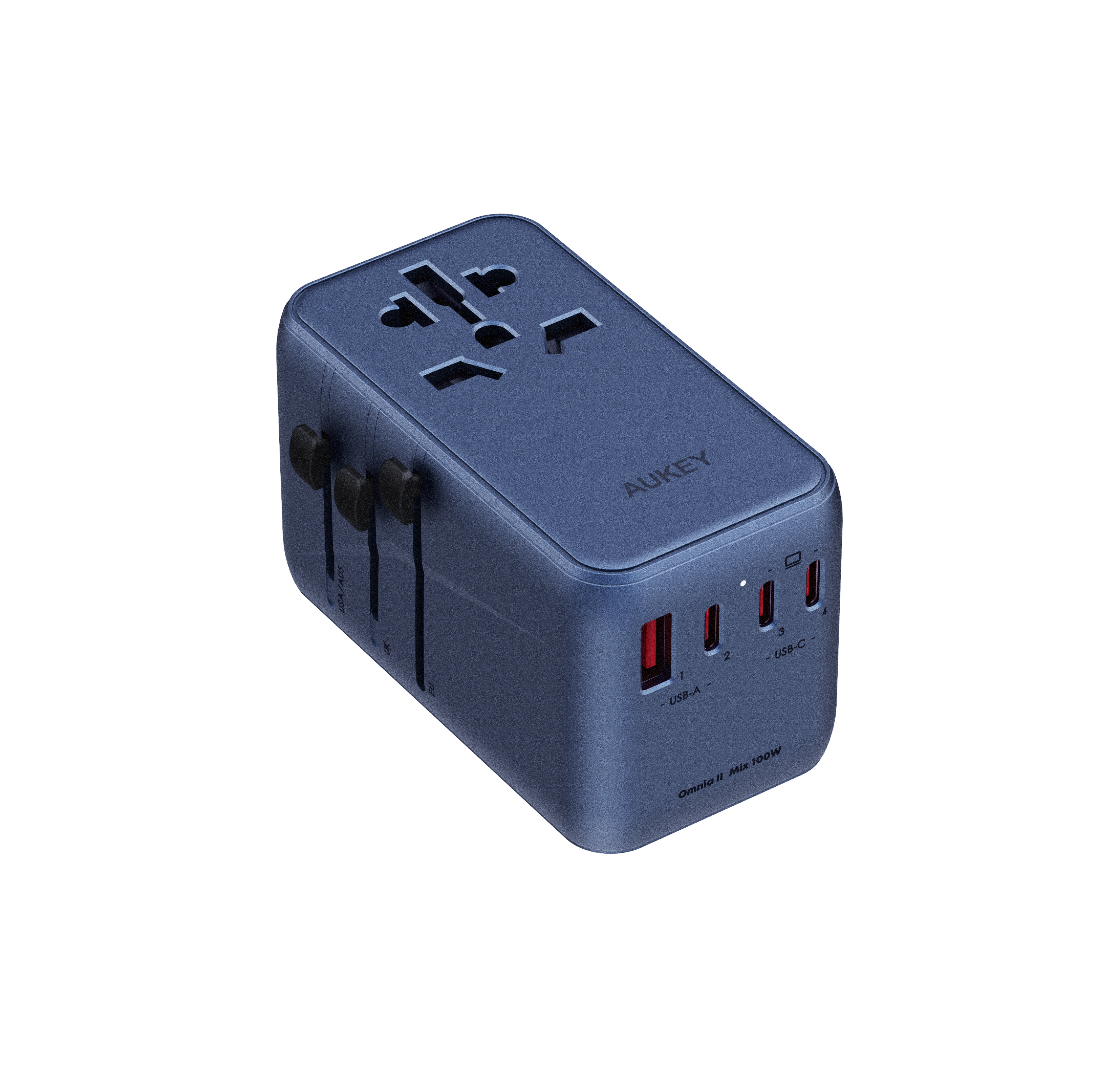 Adaptateur universel Travel Mate 100 W GaN avec ports USB