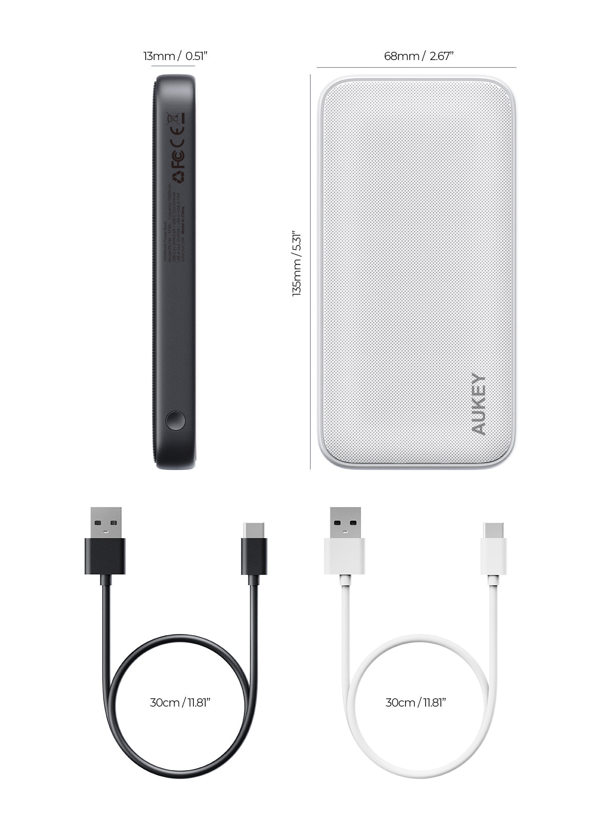 Power Bank AUKEY Spark Go 10000mAh – 15W Fast Charging Battery Pack