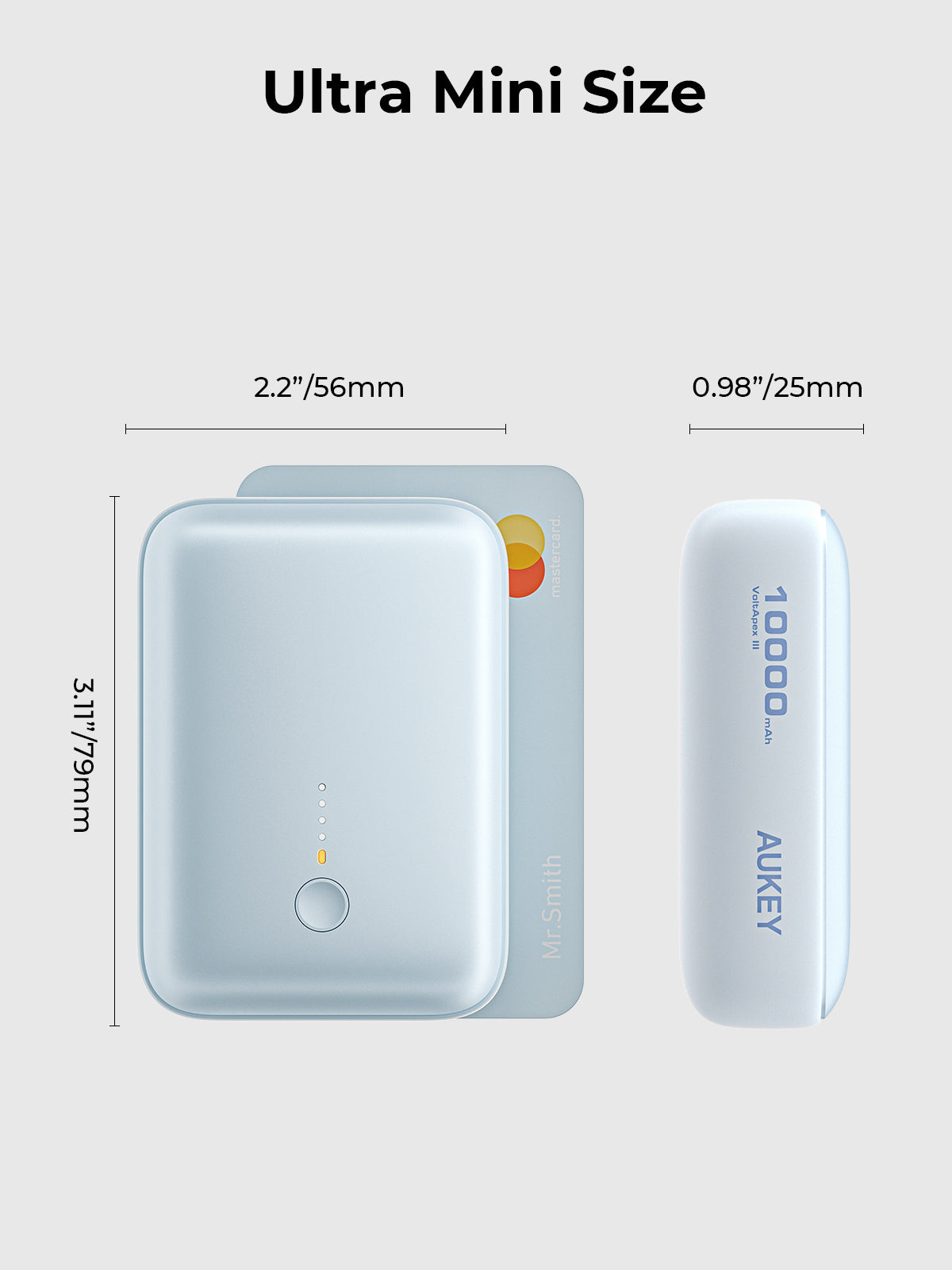 Slim Power Bank AUKEY Spark Mini 10000mAh Compact Battery Pack PB-Y55