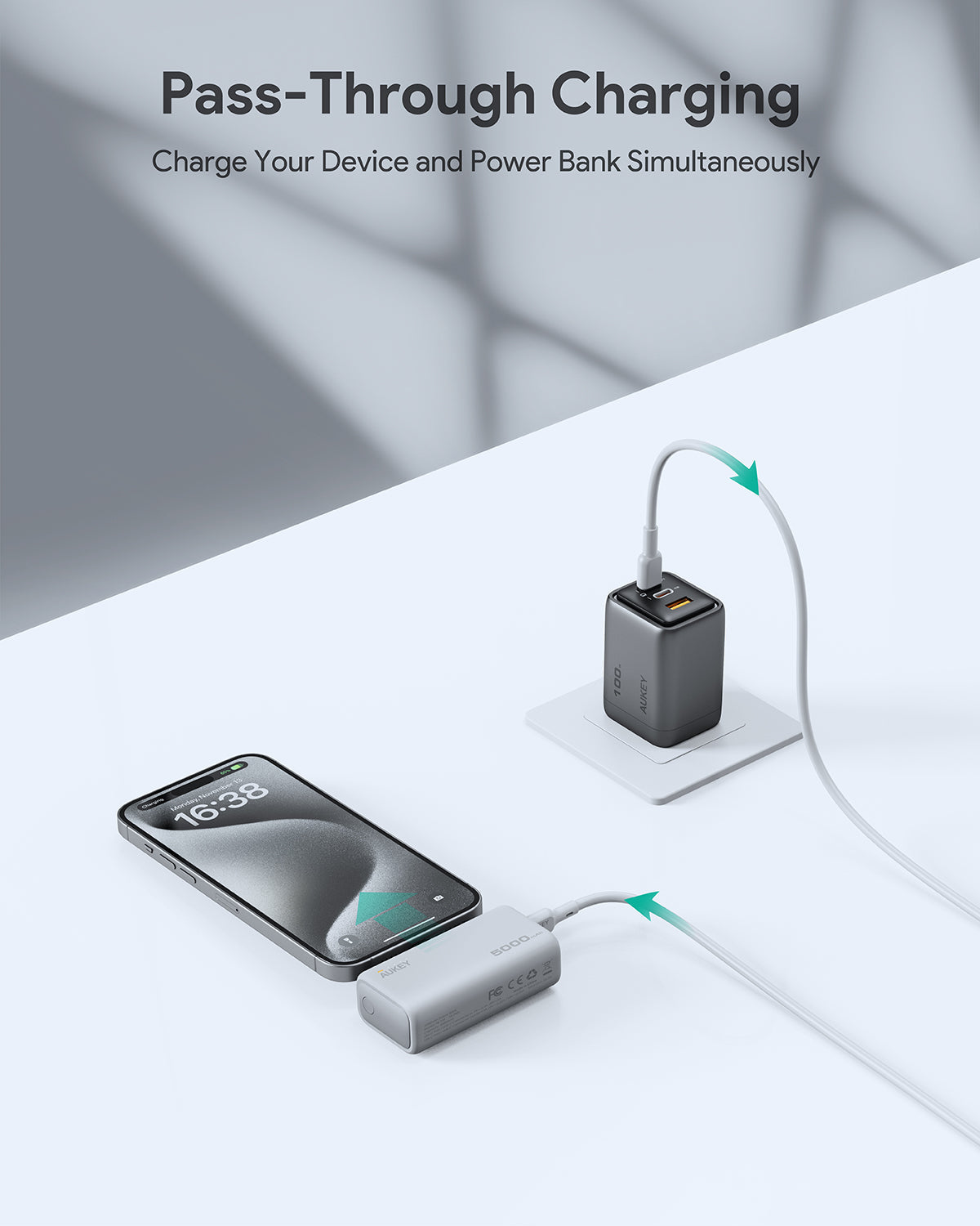 AUKEY Spark Mini 5000 Portable Power Bank with Built-in USB-C Port PB-Y59