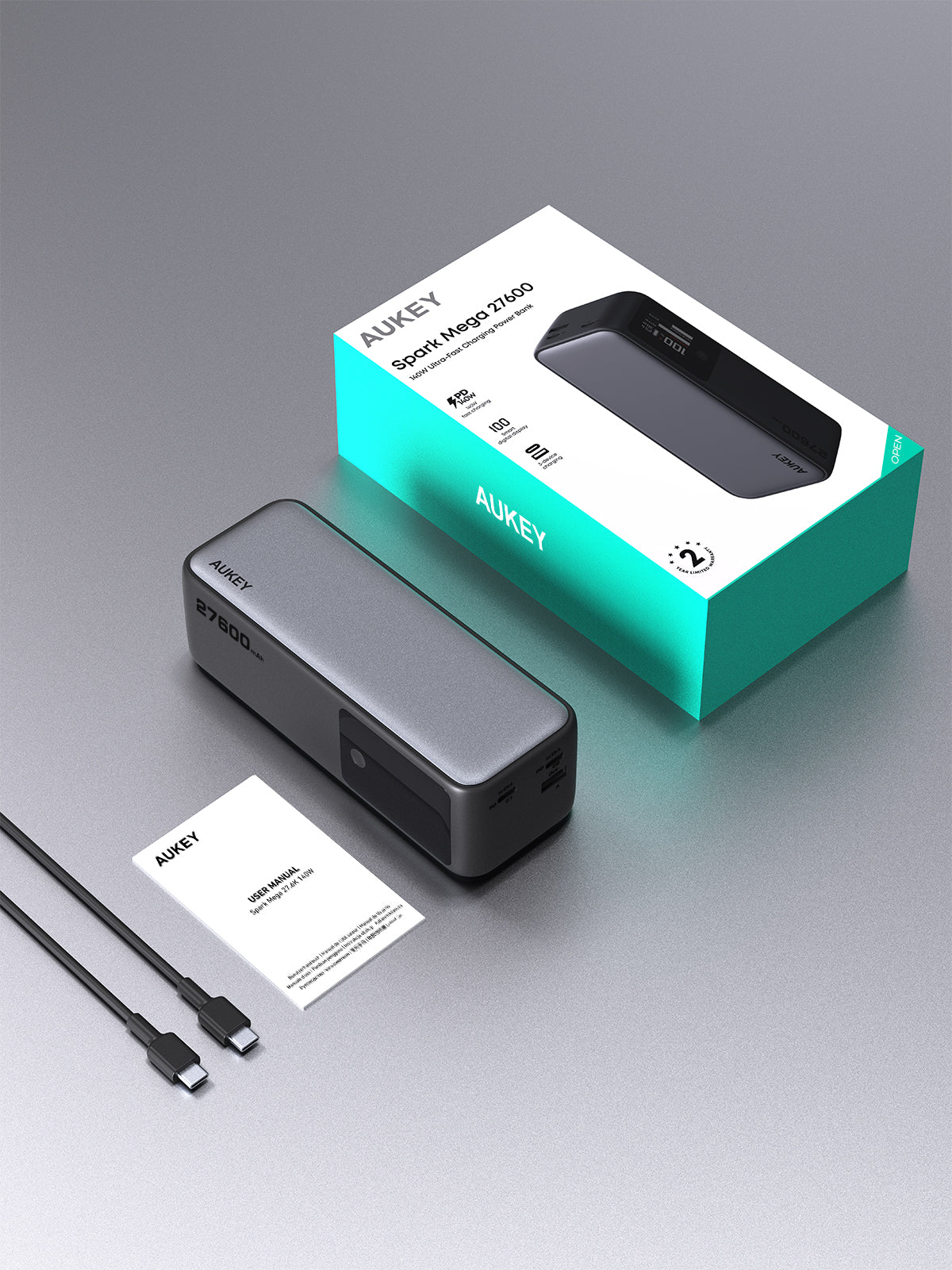 AUKEY PB-Y63 Spark Mega 27600 140W Ultra-Fast Charging Power Bank
