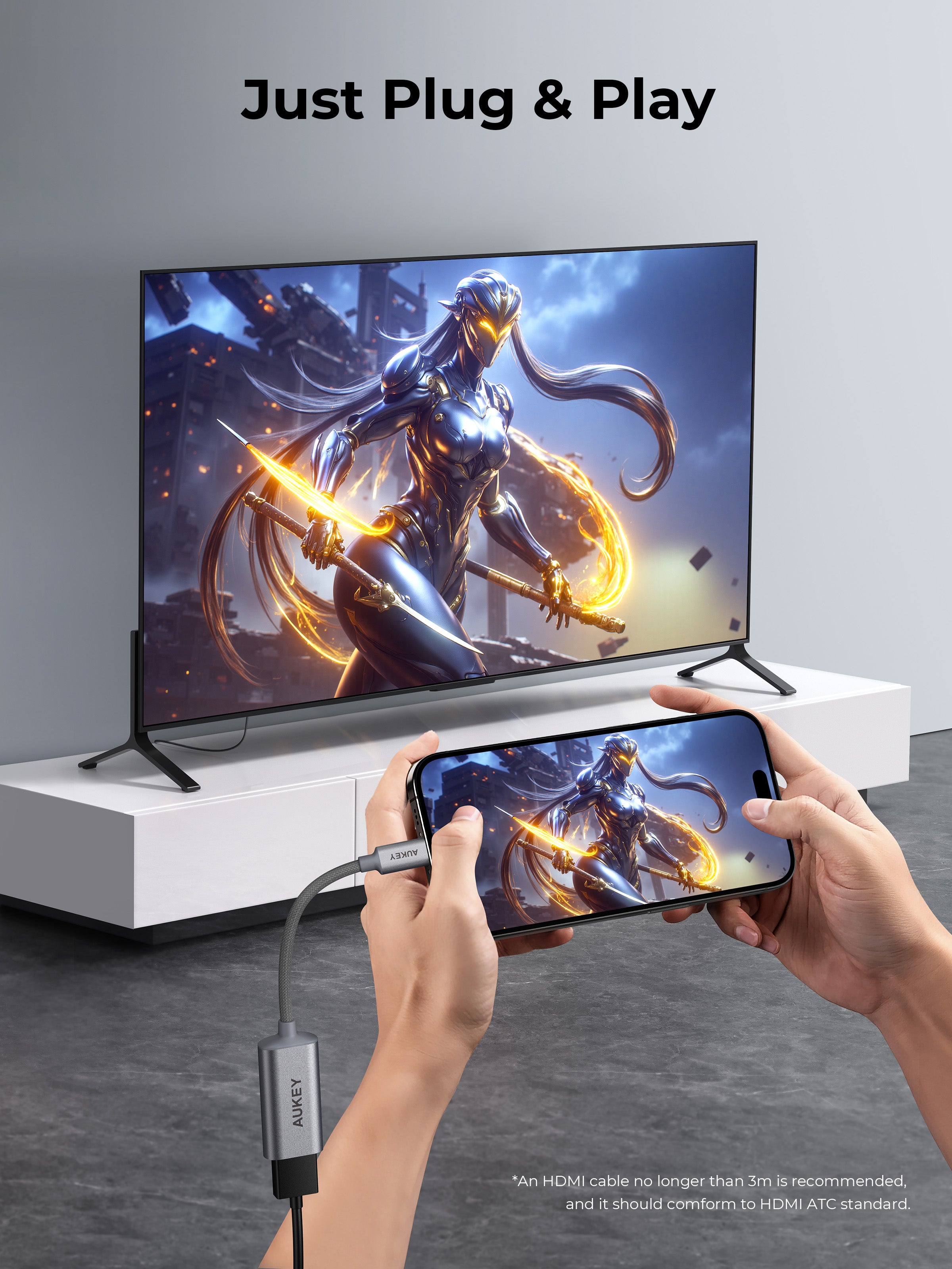 AUKEY UH-H02 USB C to HDMI2.1 adapter