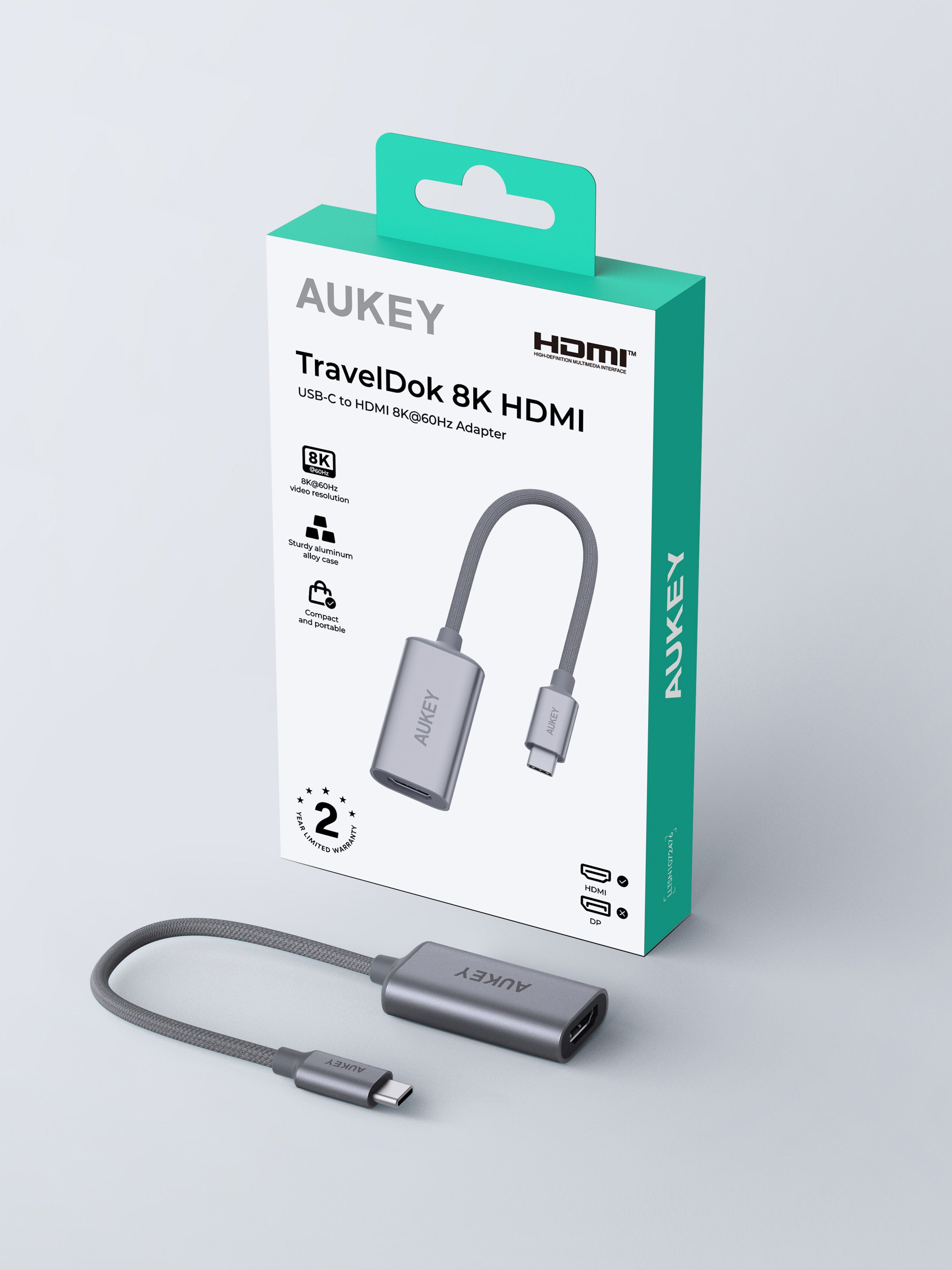 AUKEY UH-H02 USB C to HDMI2.1 adapter