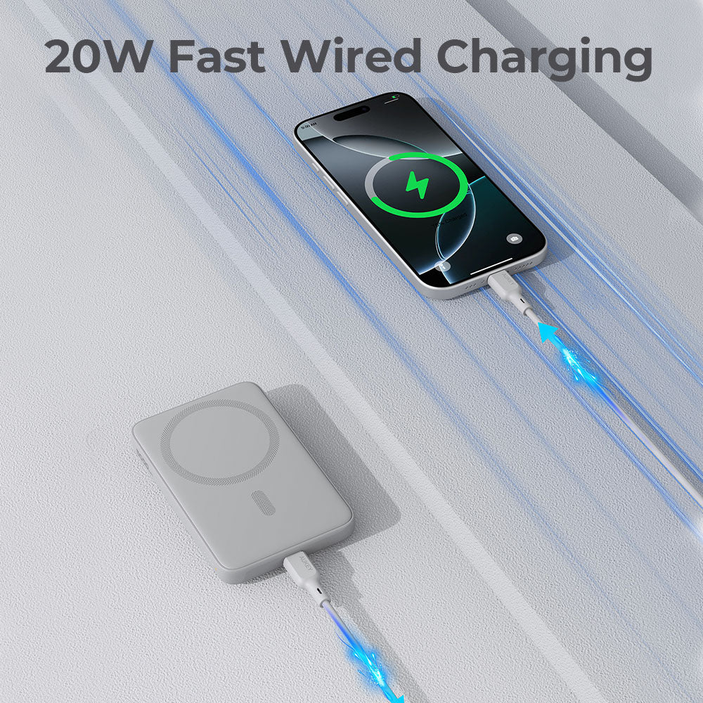 AUKEY MagFusion 5000 Slim 5000mAh Magnetic Wireless Charging Power Bank PB-MS03