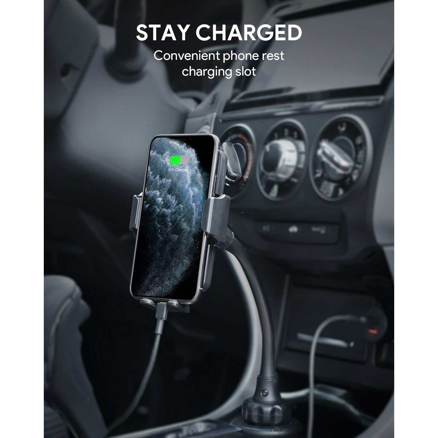 AUKEY Car Cup Holder Phone Mount HD C46