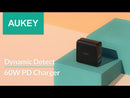 AUKEY PA-D3 Focus Mix 60W Dual-Port PD Charger with Dynamic Detect