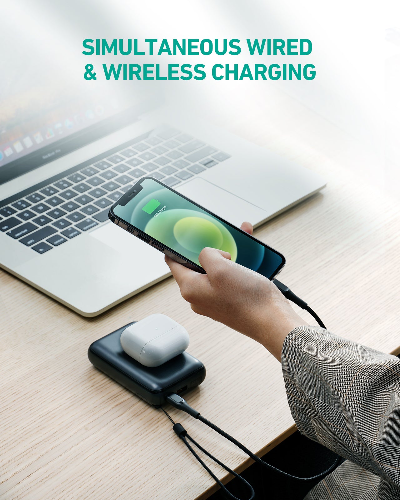 AUKEY PB-WL01S Basix Pro Mini 10000mAh Wireless Charging Power Bank