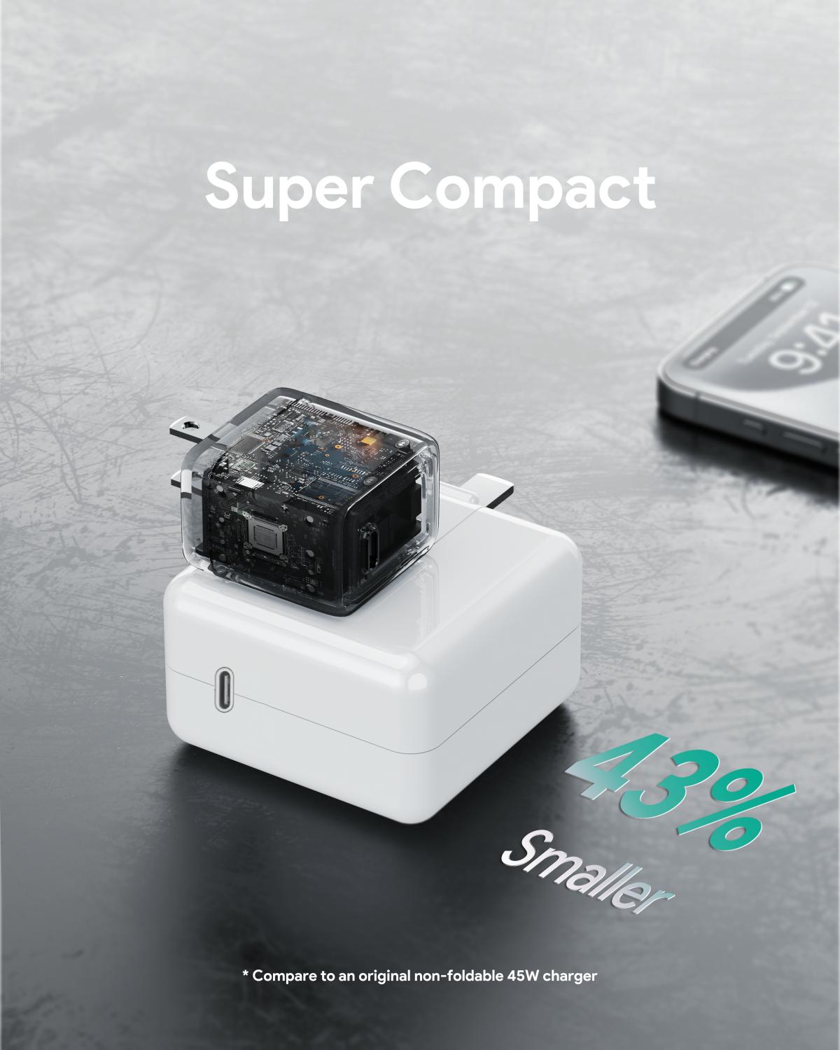 Chargeur mural AUKEY PA-C2 Comet 45 W PD avec technologie GaN 