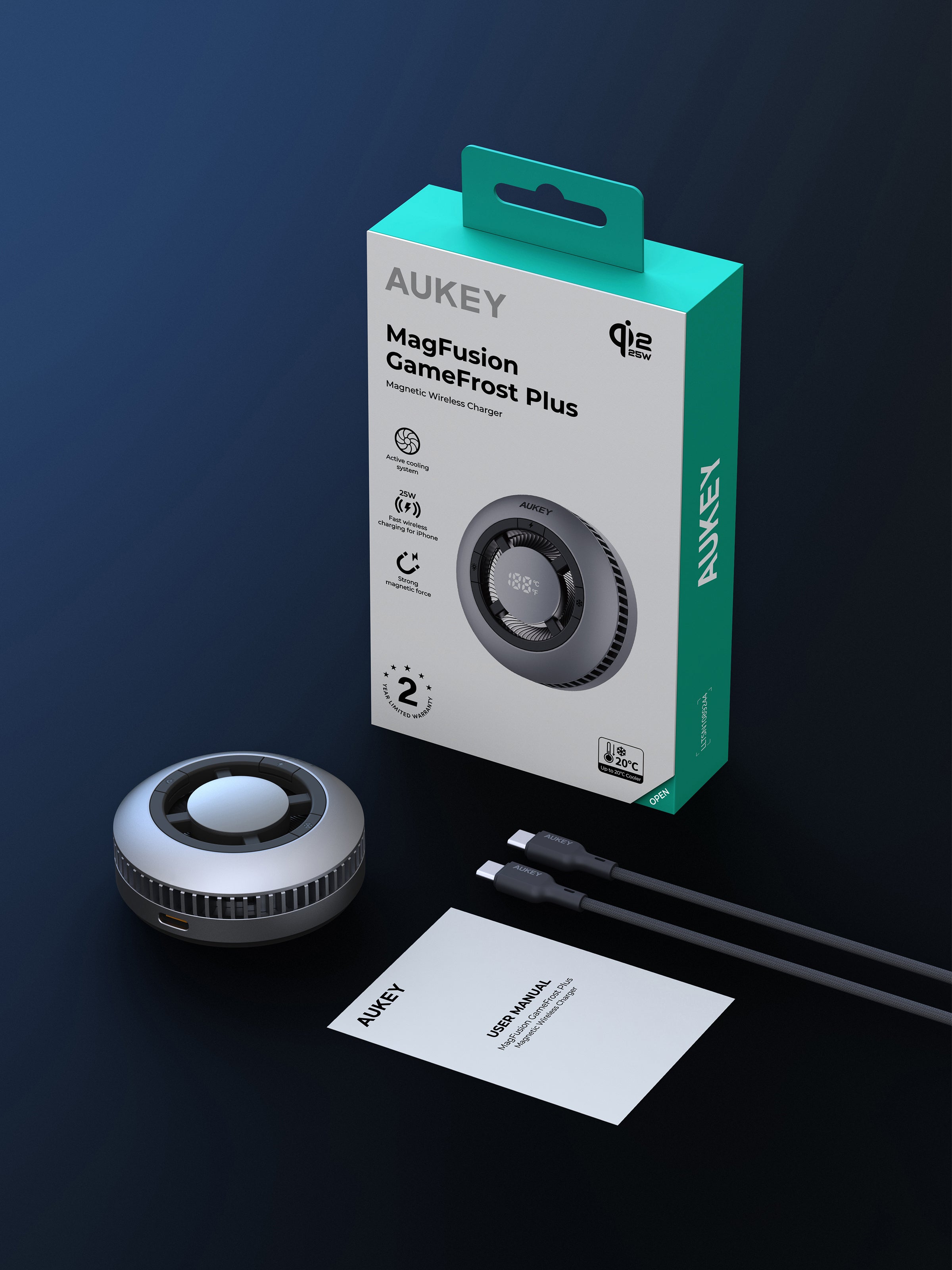AUKEY MagFusion GameFrost Plus Wireless Cooling Charger LC-G10P