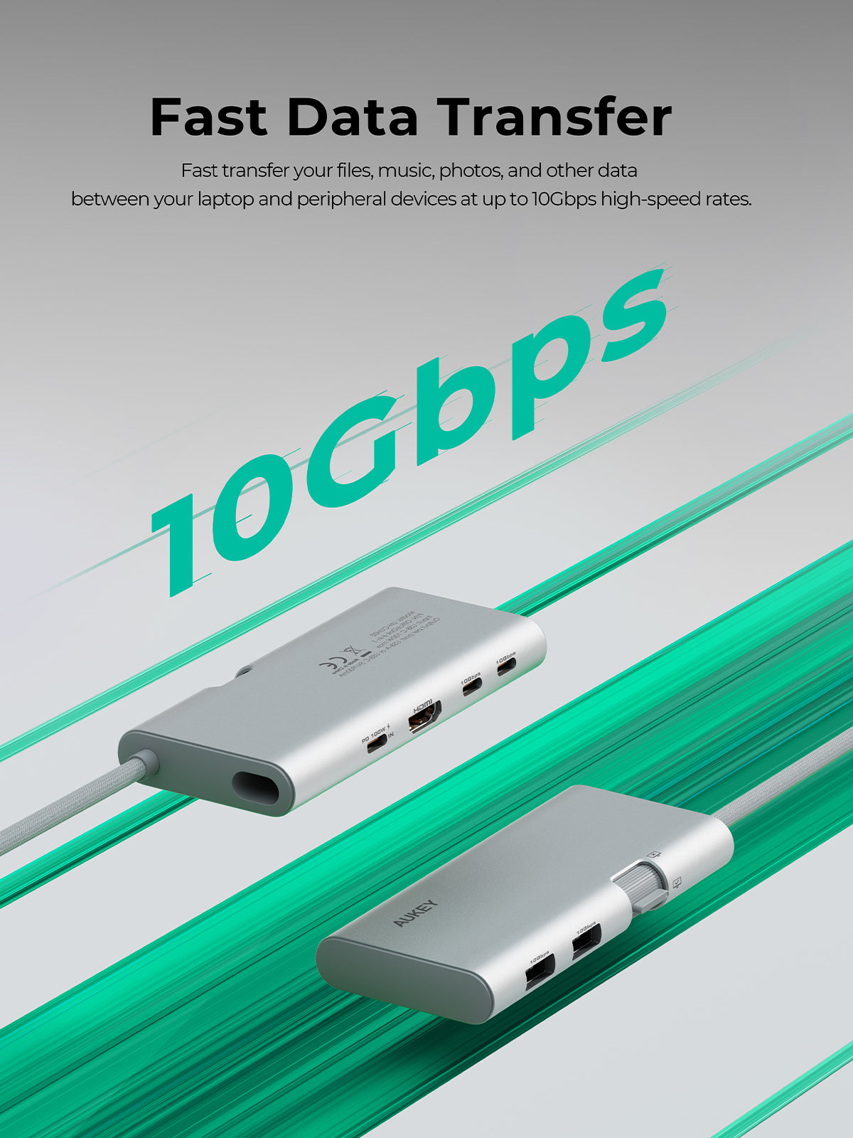 AUKEY UH-CUH02 OfficeDok  6-in-1 USB-C Hub