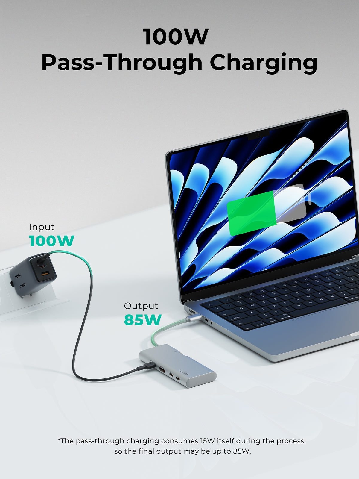 AUKEY UH-CUH02 OfficeDok  6-in-1 USB-C Hub