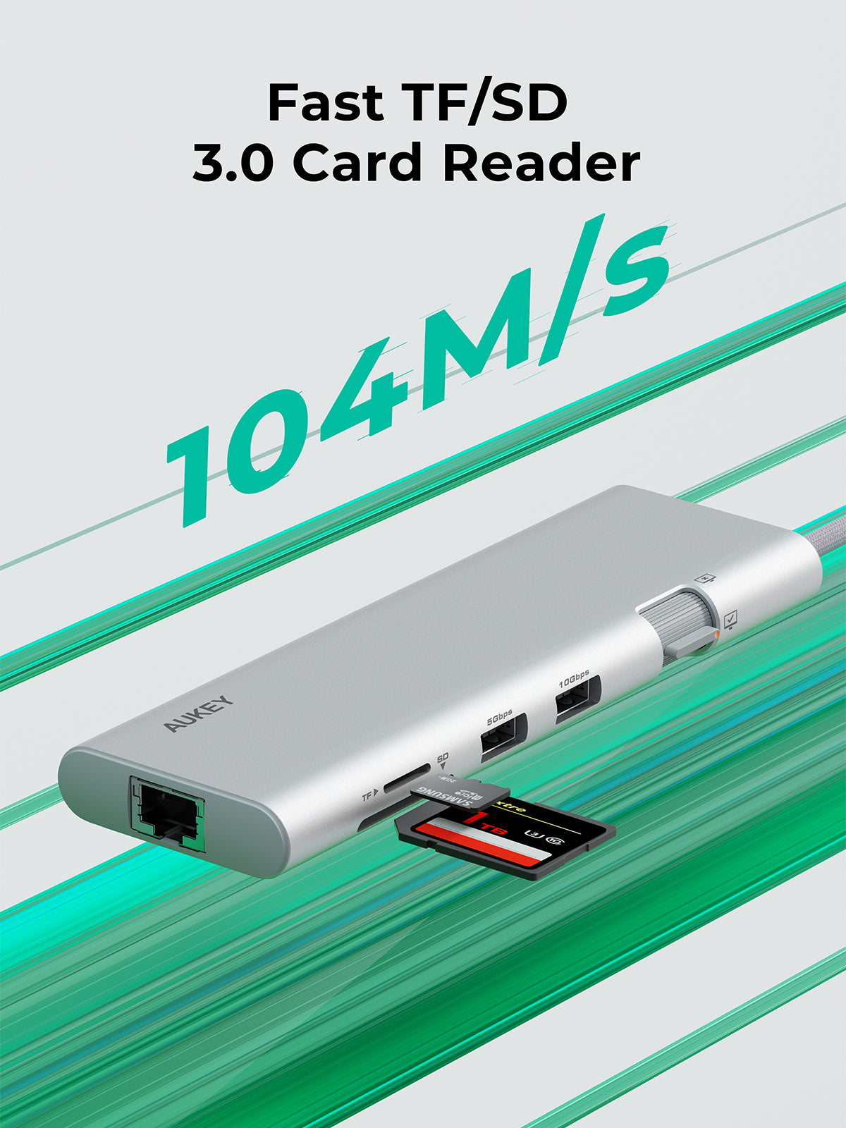 AUKEY UH-CUH03 OfficeDok 10-in-1 USB-C Hub with 2 HDMI Ports