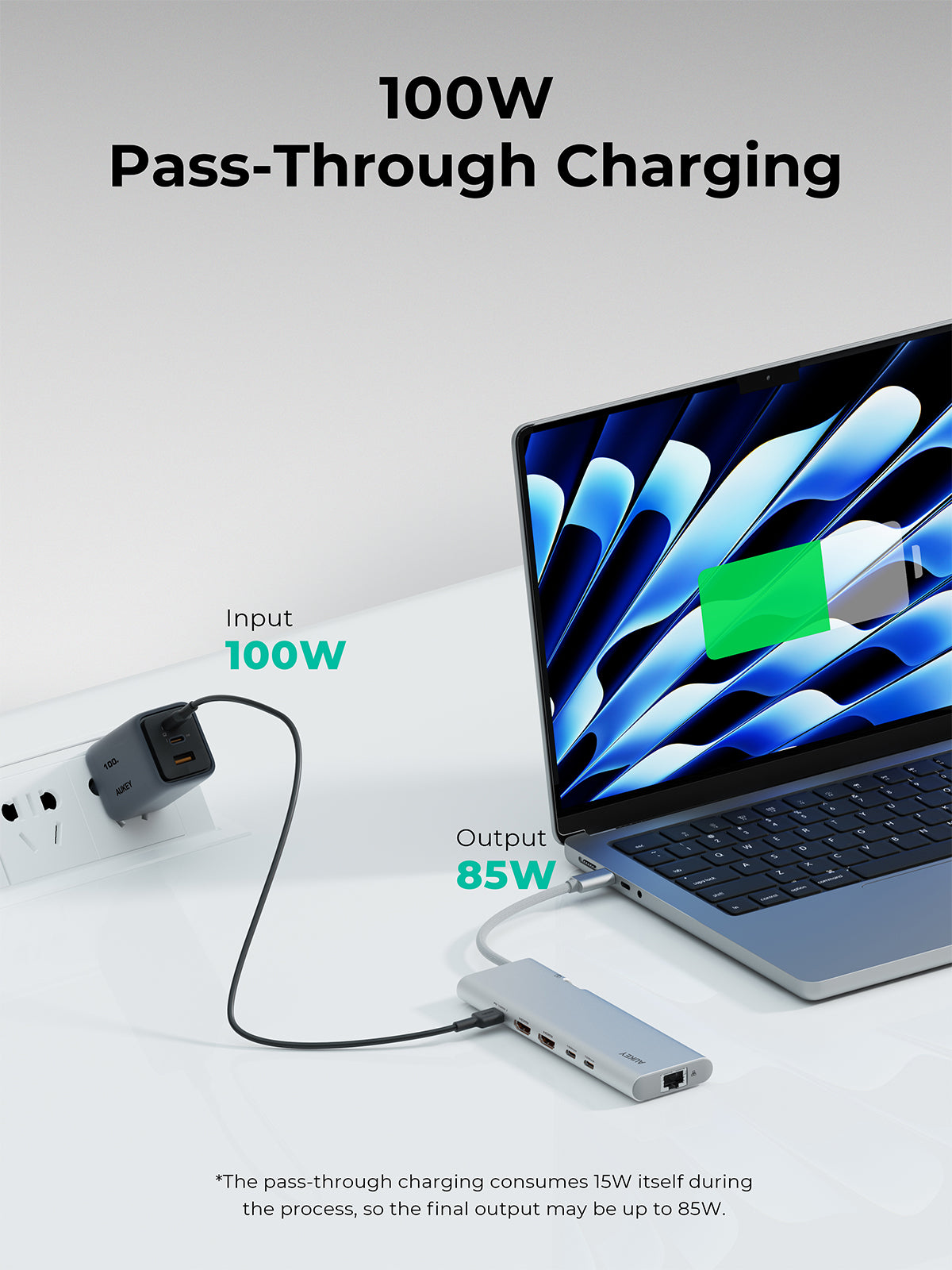AUKEY UH-CUH03 OfficeDok 10-in-1 USB-C Hub with 2 HDMI Ports