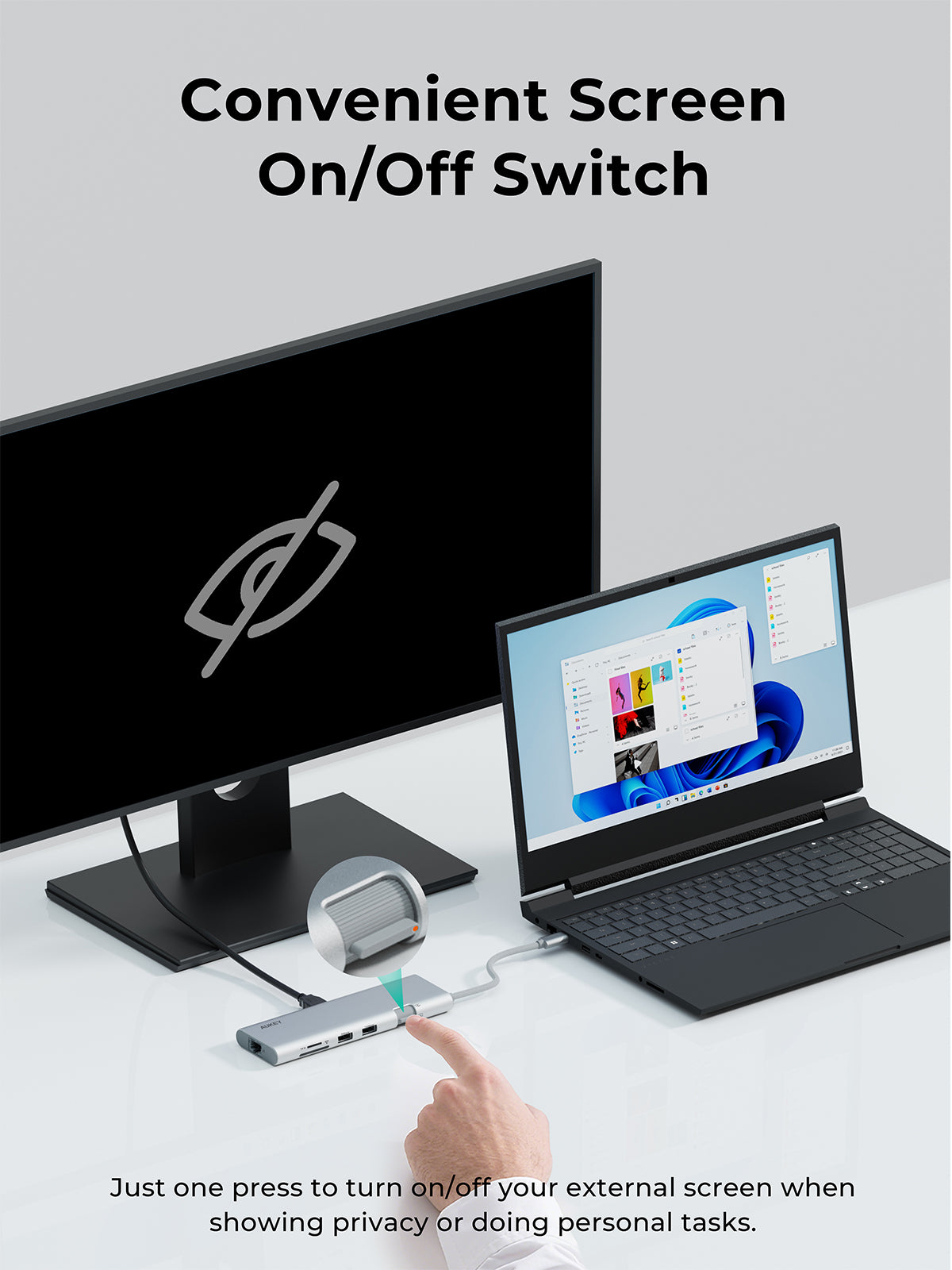 AUKEY UH-CUH03 OfficeDok 10-in-1 USB-C Hub with 2 HDMI Ports