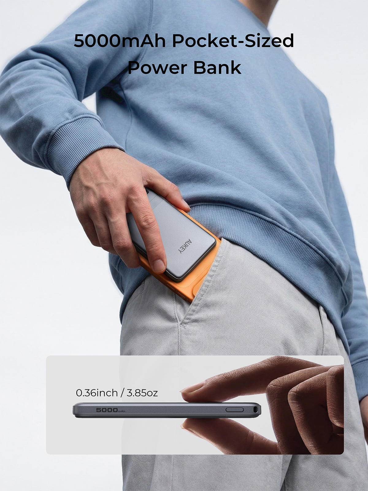 AUKEY MagFusion Vista 5000 Qi2 Magnetic Wireless Charging Power Bank PB-MS15