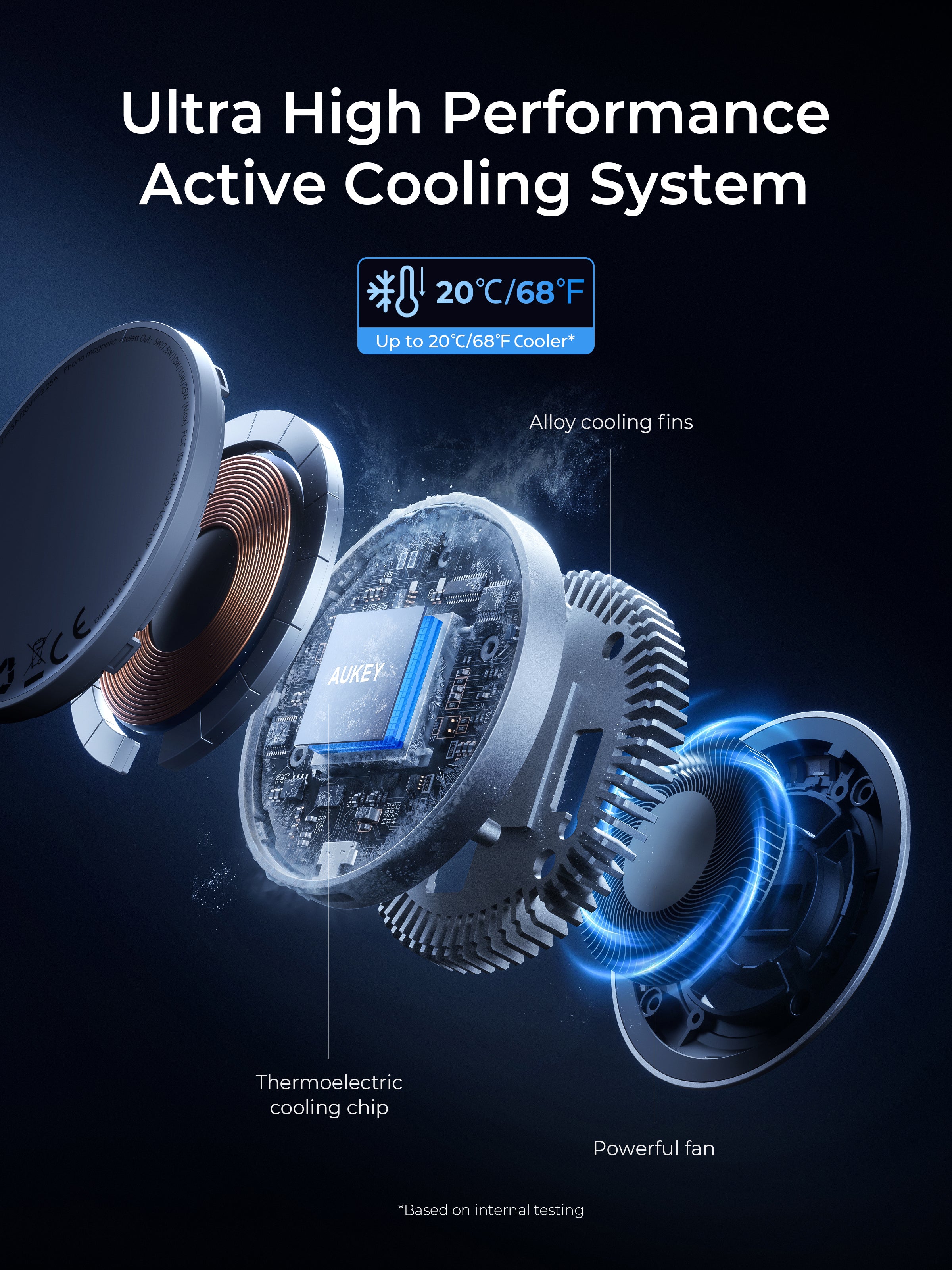 AUKEY MagFusion GameFrost Plus Wireless Cooling Charger LC-G10P