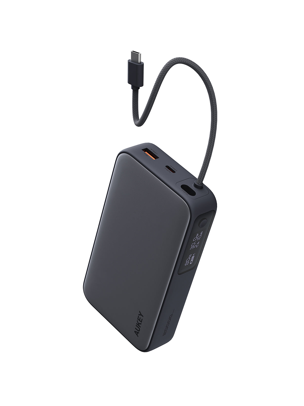 AUKEY PB-Y48 Spark Sling 20000 Compact Fast Charging Power Bank  with Built-in USB-C Cable