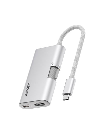 aukey cigarette charger Car Compatible with iPhone 17/16/15/14 Pro Max,30W USB C PD Samsun C Cable for fast charging and USB port wtih built AUKEY PA-B1T Omnia II Mini