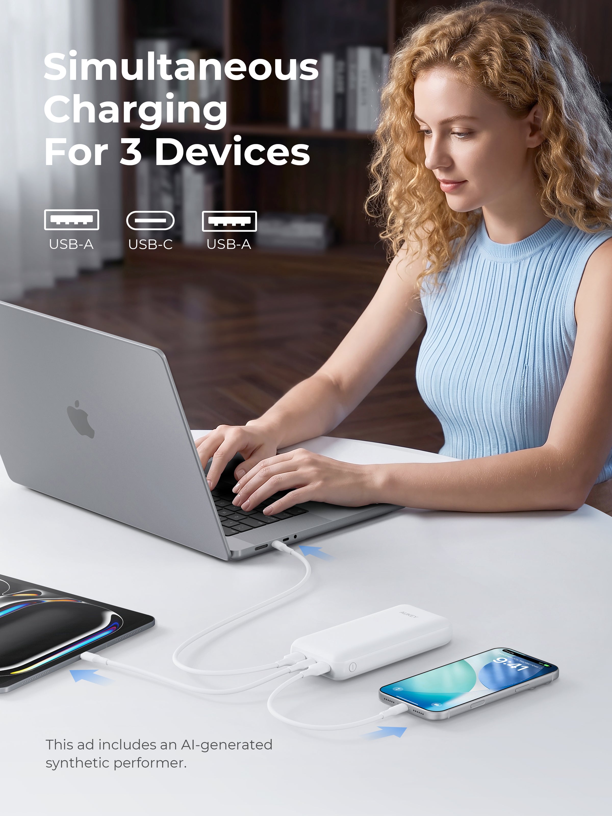 Aukey Basix Lite 20000mAh High-Capacity Power Bank PB-Y104