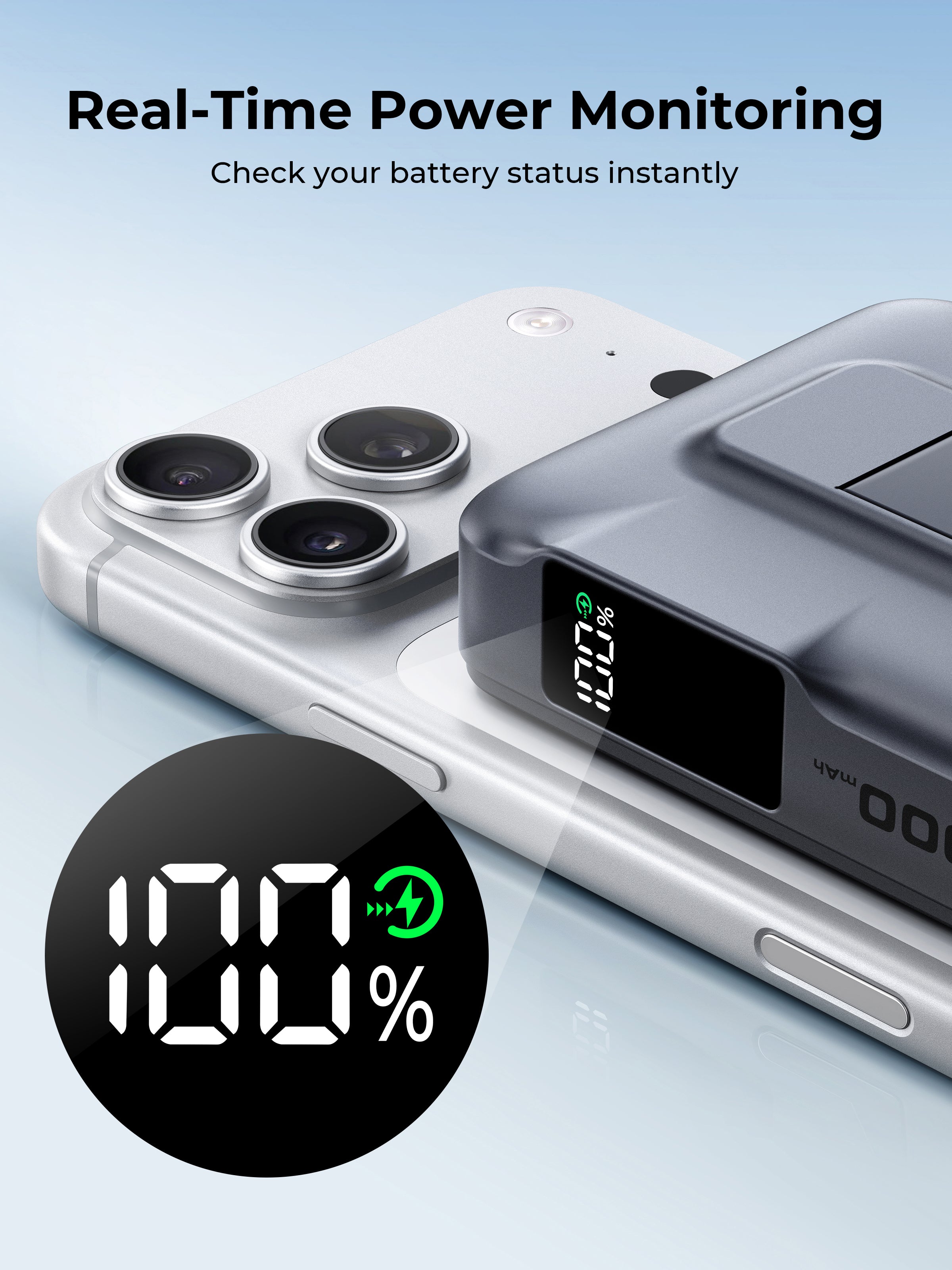 AUKEY MagFusion Vista 10000 Mix Qi2.2 Magnetic Wireless Power Bank with Multiple Functions PA-MS24