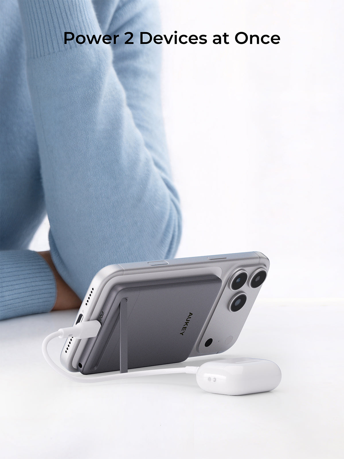 AUKEY MagFusion Vista 5000 Qi2 Magnetic Wireless Charging Power Bank PB-MS15