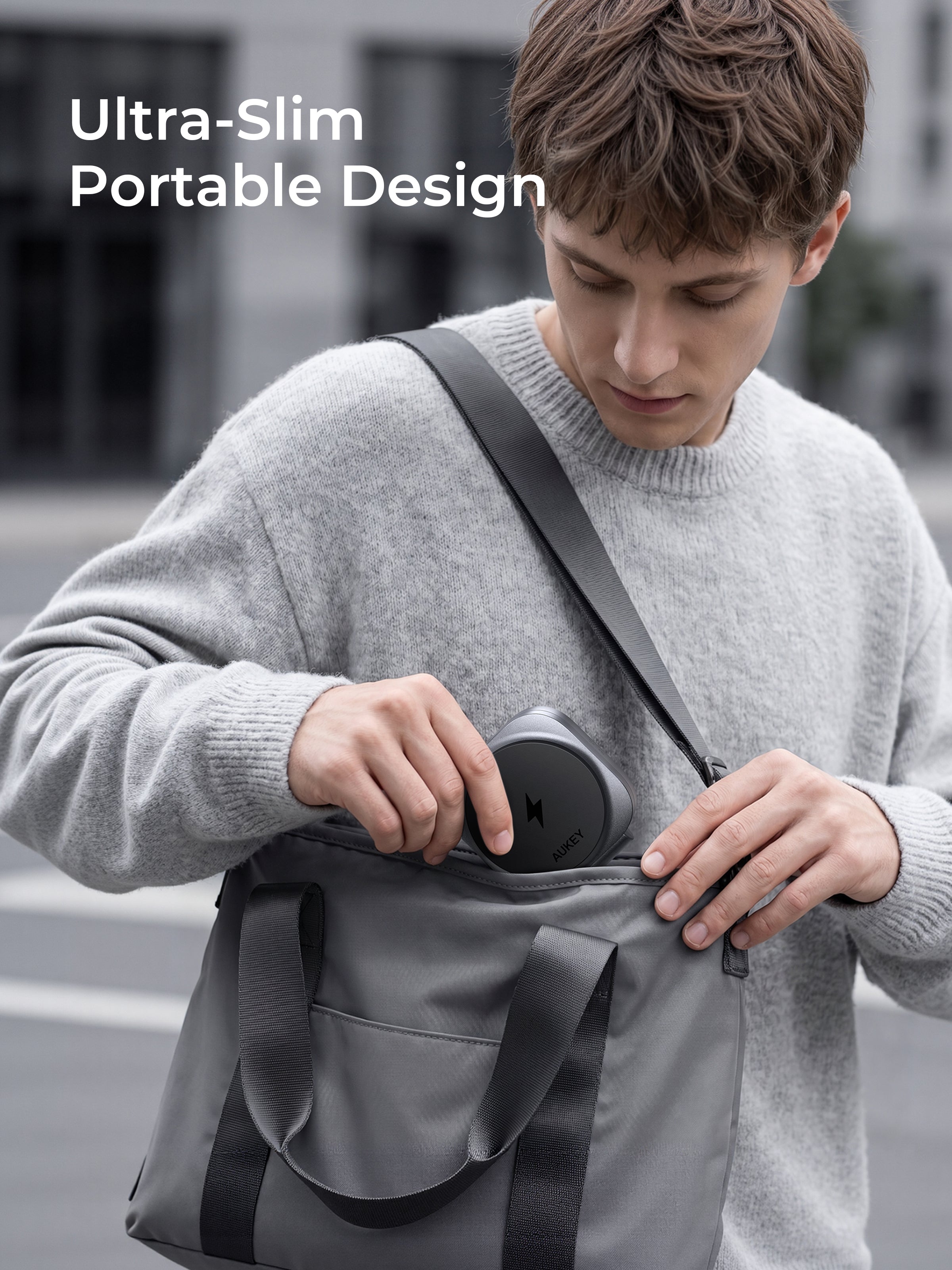 AUKEY MagFusion L Plus Foldable 2-in-1 Magnetic Wireless Charger LC-MC211P