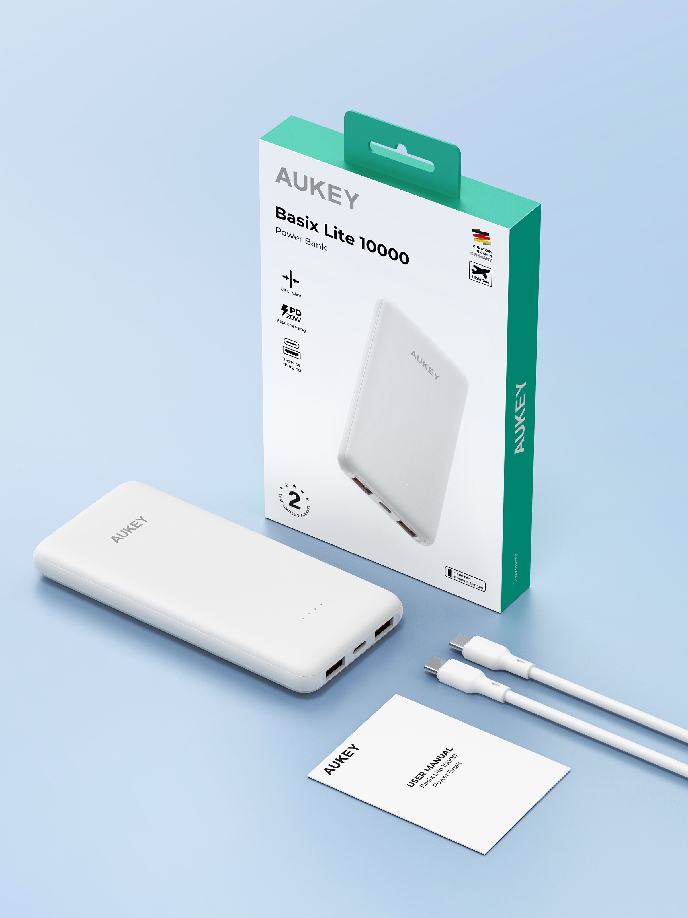 Aukey Basix Lite 10000mAh 22.5WPD Fast Charging Power Bank PB-Y103