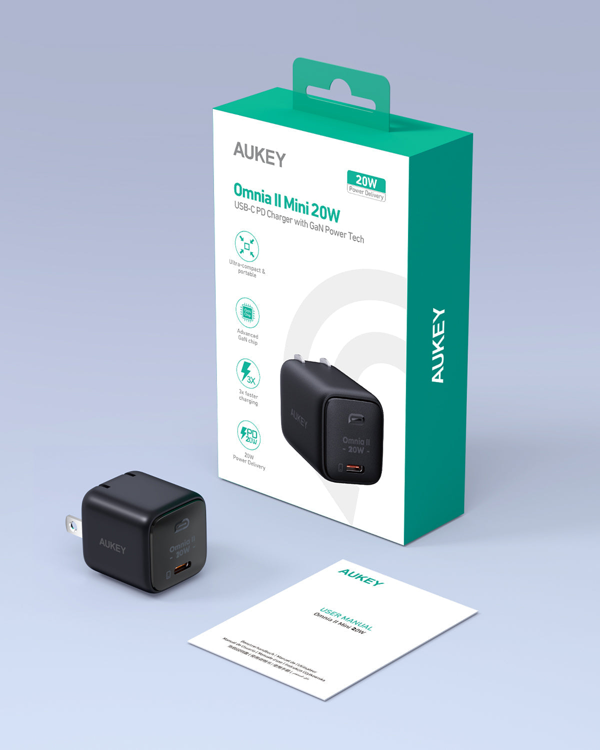 AUKEY PA-B1T VoltApex II Mini 20W USB-C PD Charger