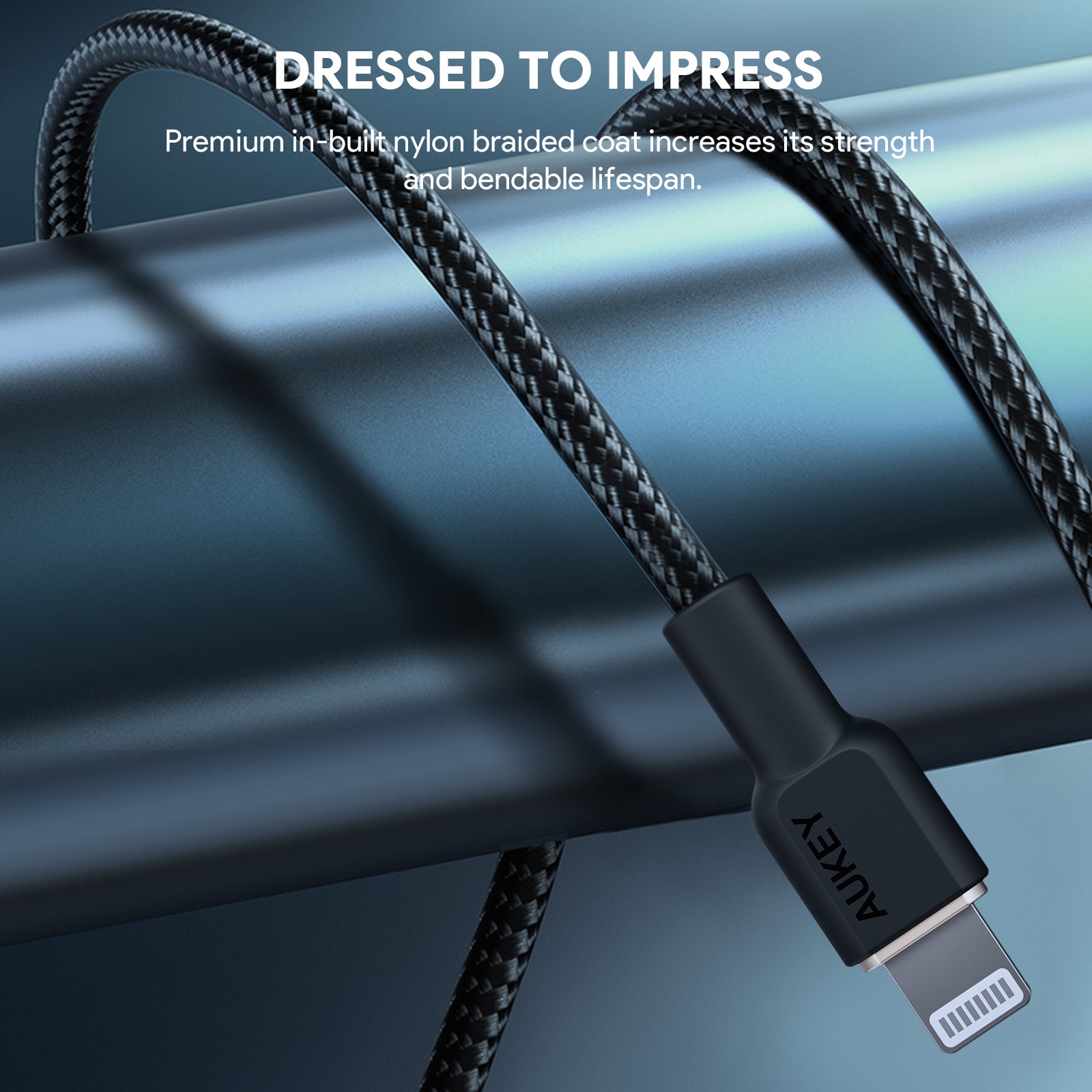 AUKEY CB-KCL1 Circlet CL Aramid Fiber Core USB-C to Lighting Cable Type C PD Cable for iOS