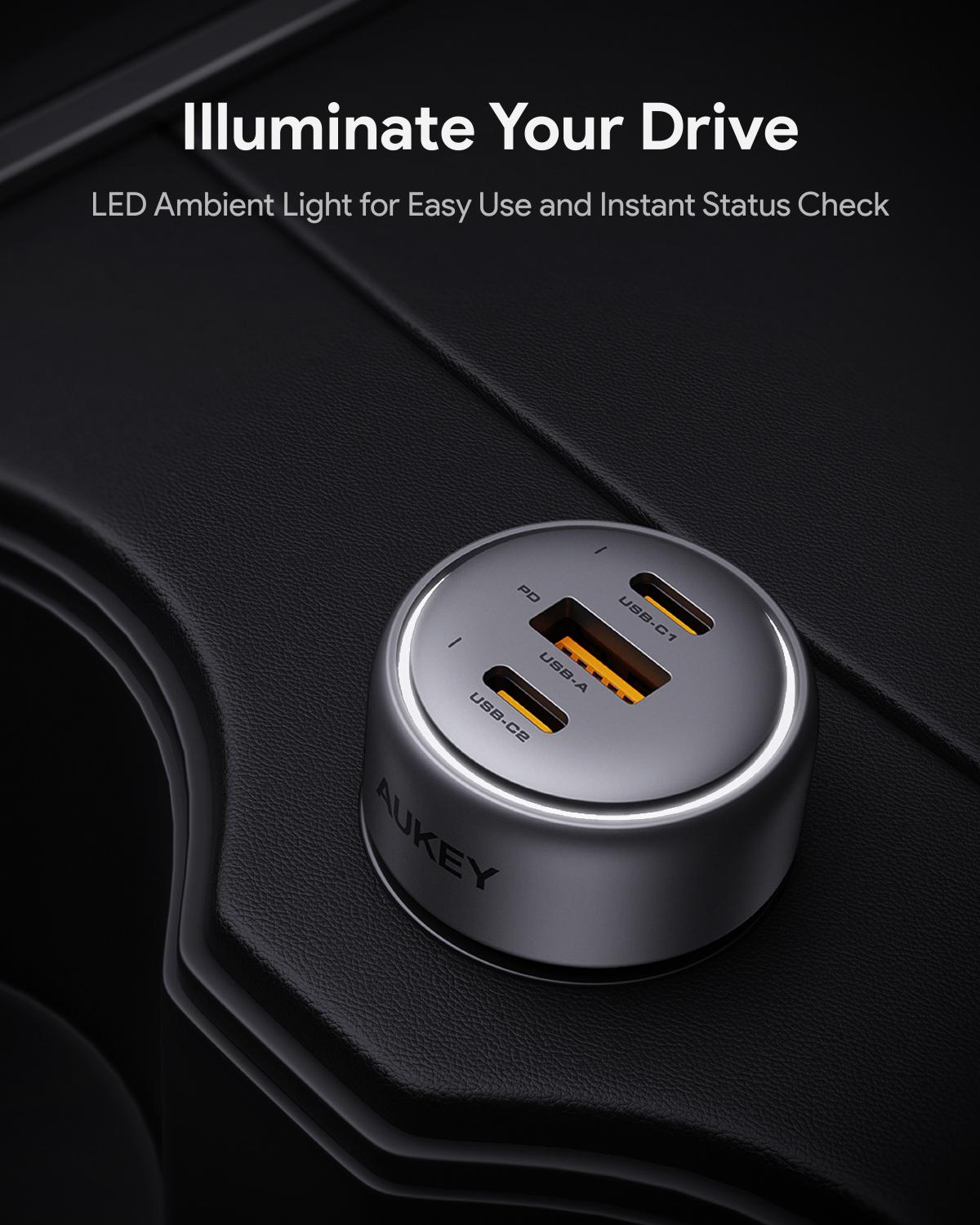 AUKEY CC-P1 Pathfinder Mix 3 66W Schnelllade-Autoladegerät