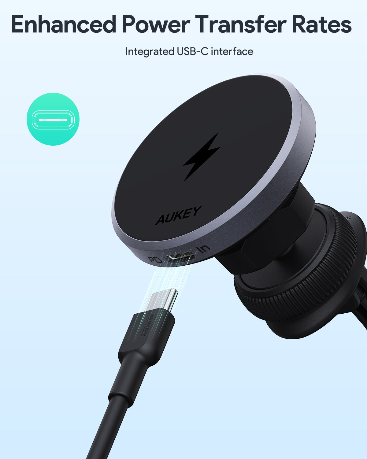 AUKEY HD-MC13 Qi2 Wireless Charging Phone Mount