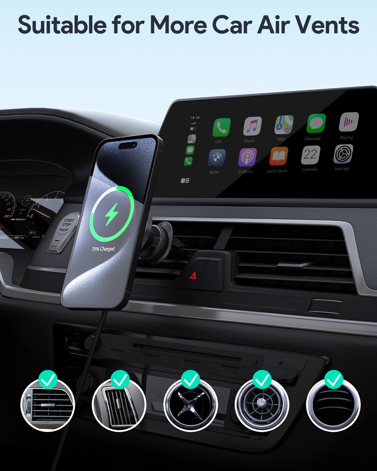 AUKEY HD-MC13 Qi2 Wireless Charging Phone Mount
