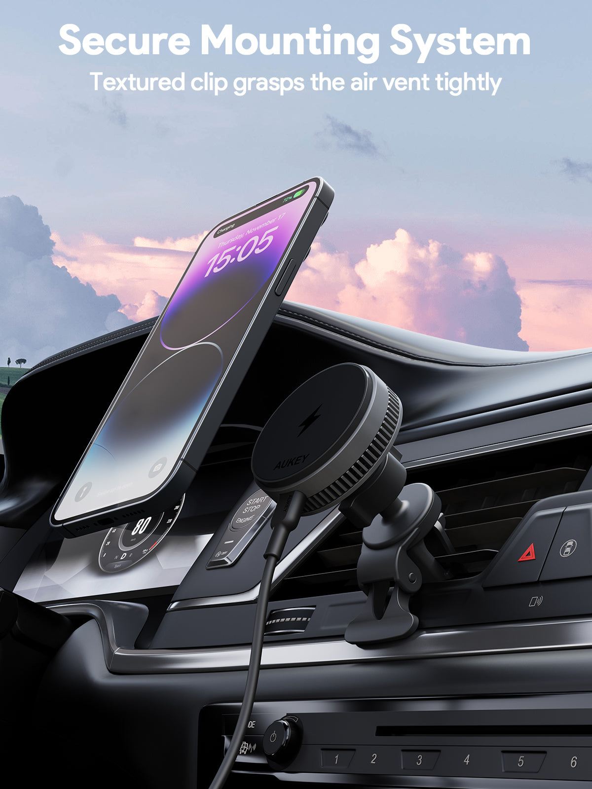 AUKEY HD-MC13A MagFuson Dash Pro Qi2 Active Cooling Wireless Charging Pro