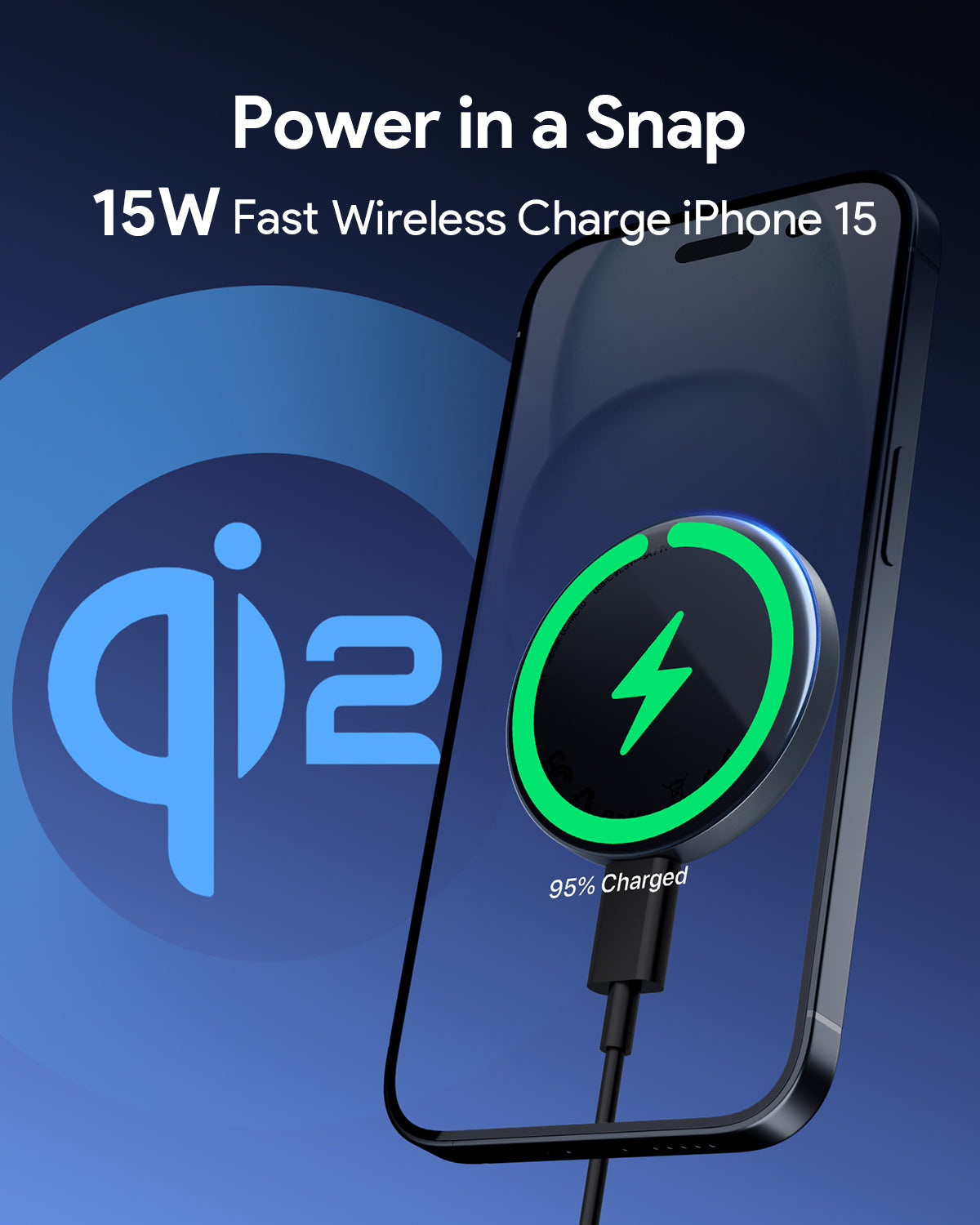 AUKEY LC-MC10 Qi2 Magnetic Wireless Charger
