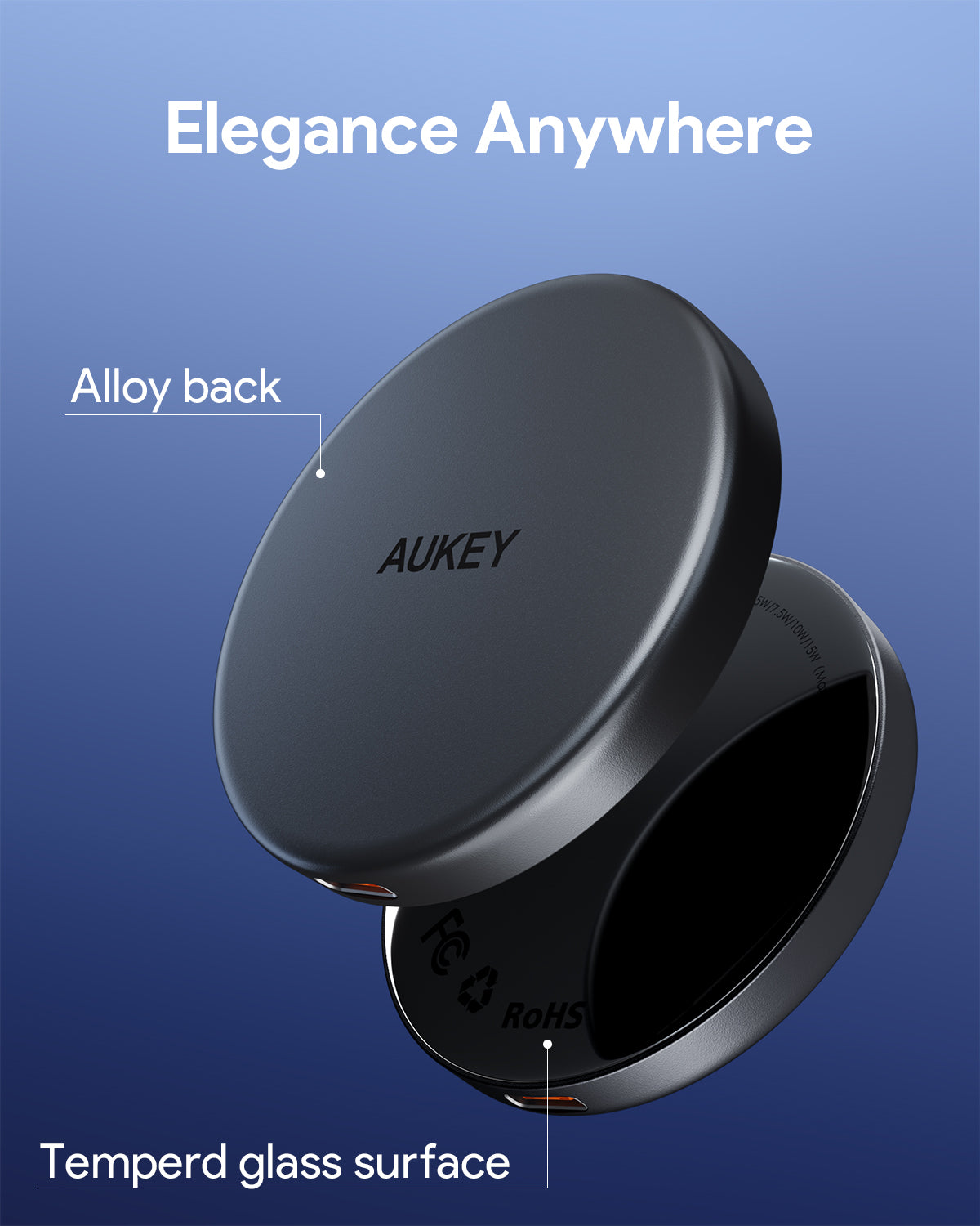 AUKEY LC-MC10 MagFusion Aura Qi2 Magnetic Fast Wireless Charger