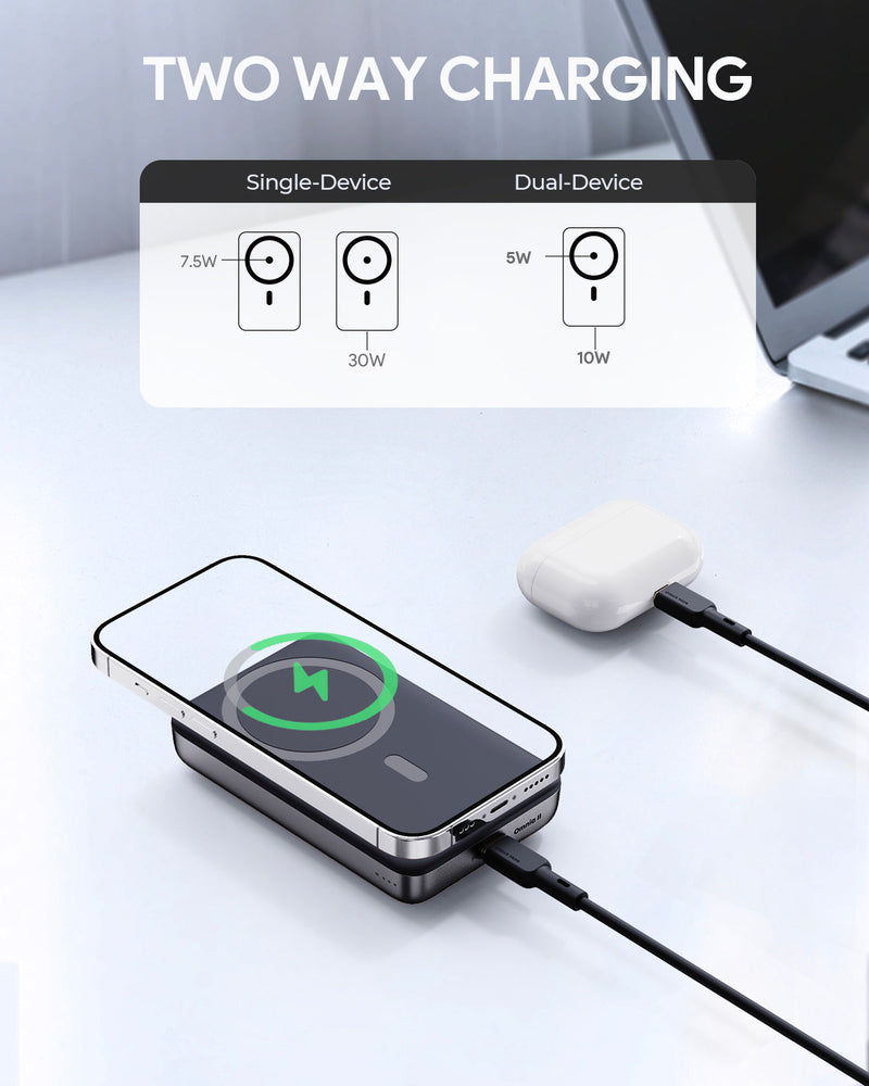 AUKEY PB-MS02 MagFusion 10000mAh 30W MagSafe magnetic wireless Power Bank