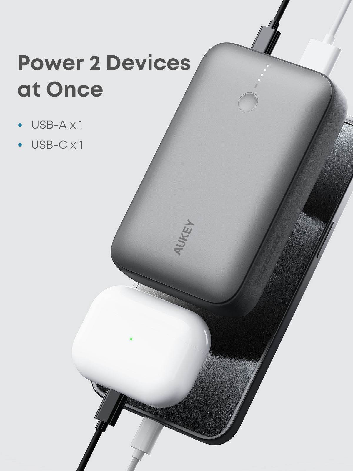 AUKEY PB-Y57 Spark Mini 20000mAh Compact Fast Charging Power Bank