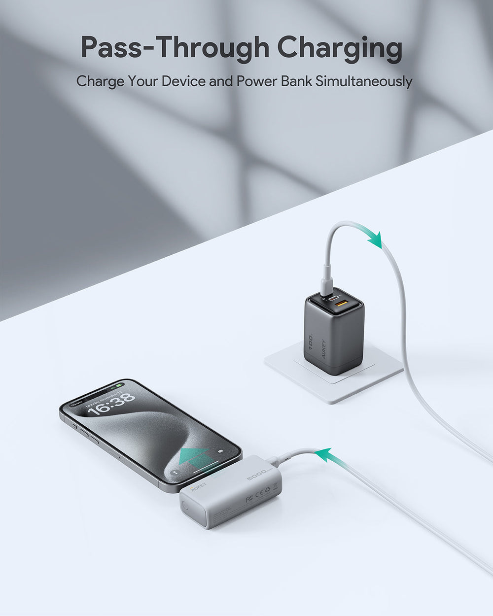 Portable Power Bank AUKEY Spark Mini 5000mAh with Built-in USB-C Port